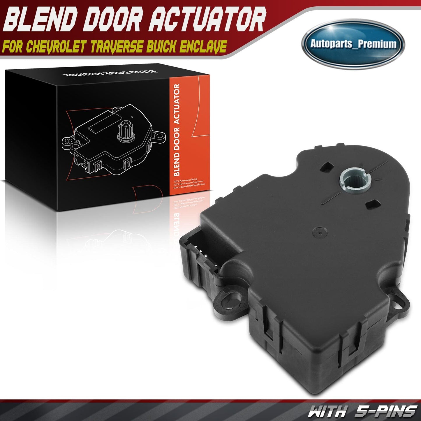 Auxiliary Heater Blend Door Actuator for Buick Enclave Chevy Traverse GMC Acadia