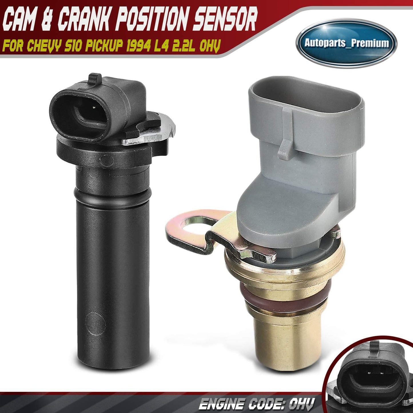 Camshaft & Crankshaft Position Sensor for Chevrolet S10 Pickup 1994 L4 2.2L OHV