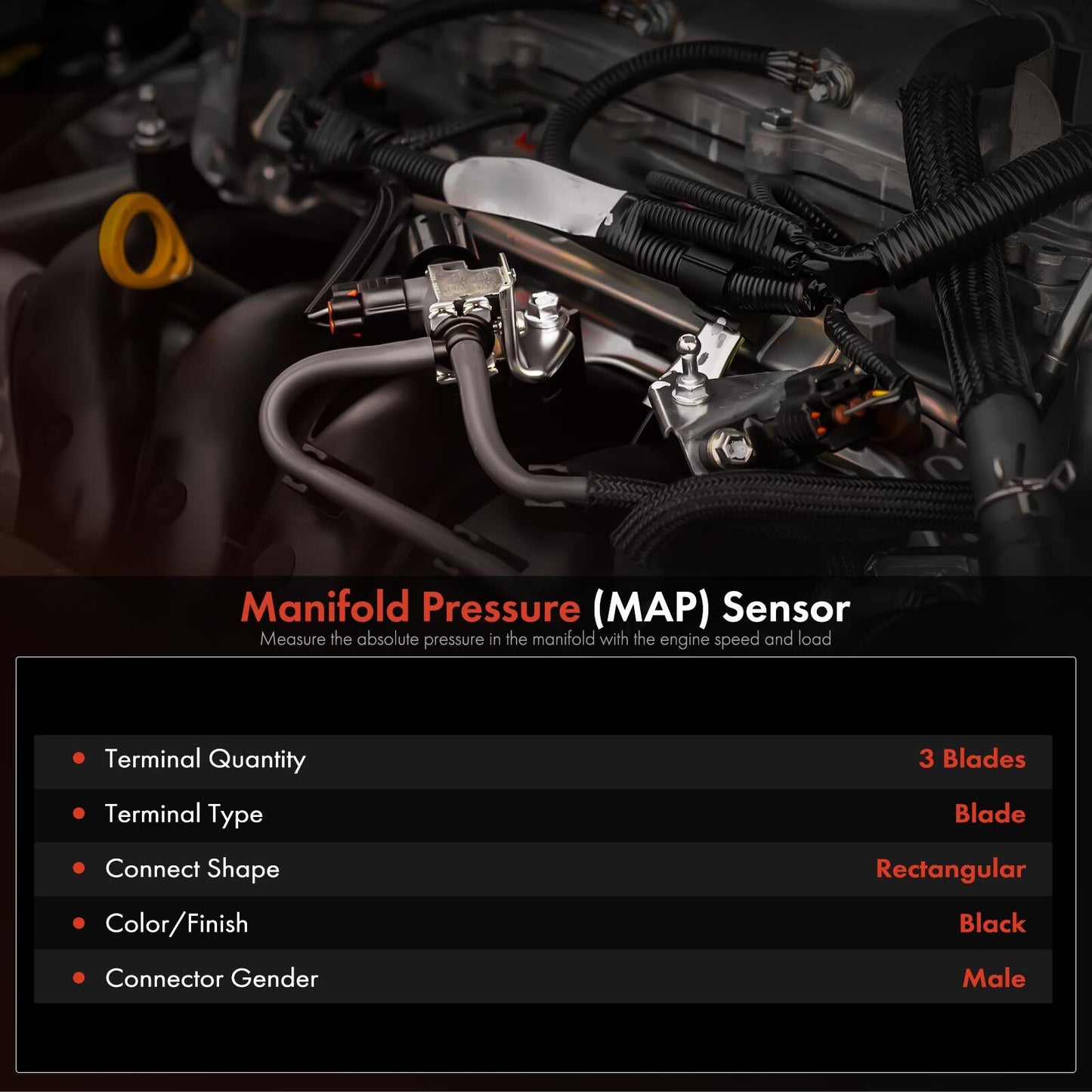 1x Manifold Pressure (MAP) Sensor for Mini Cooper 2007 2008 2009 2010 L4 1.6L