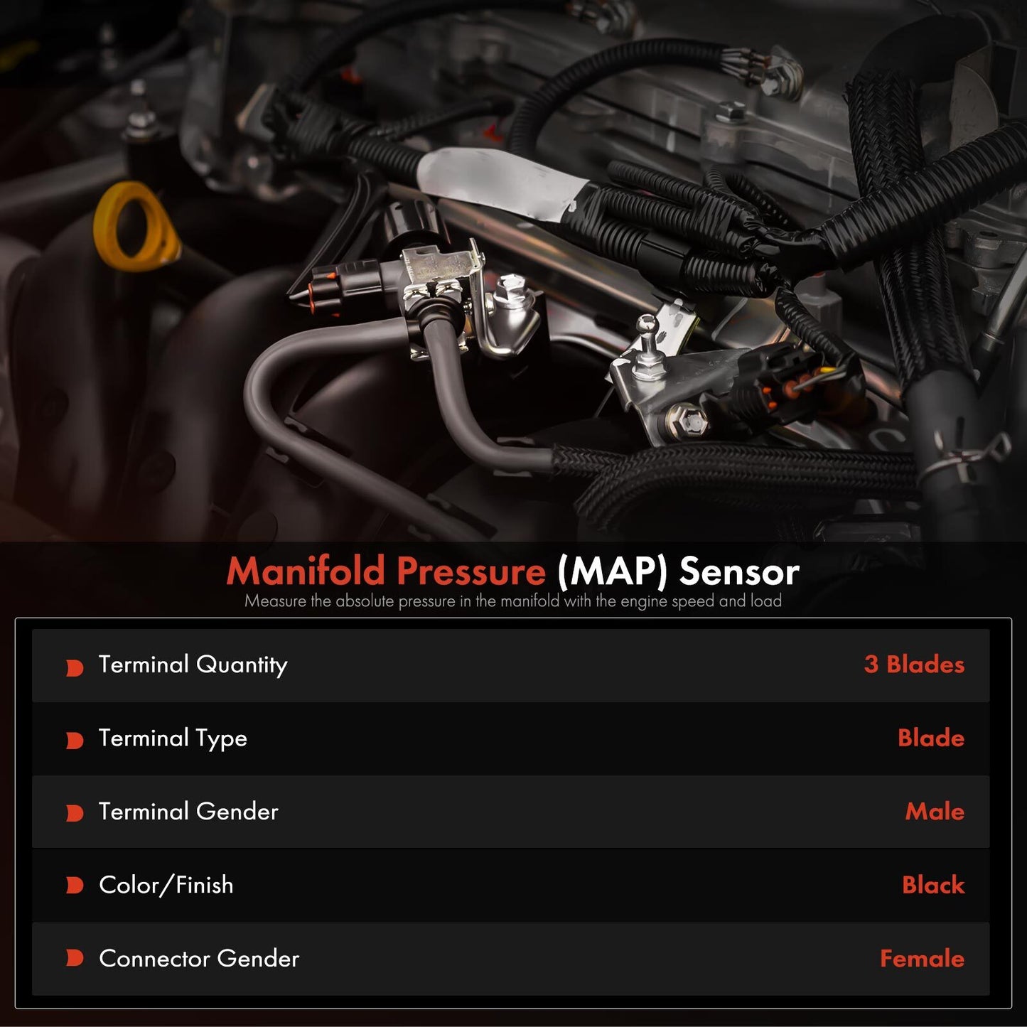 Manifold Pressure (MAP) Sensor for Chevrolet Cruze Buick Encore Cadillac CTS XTS