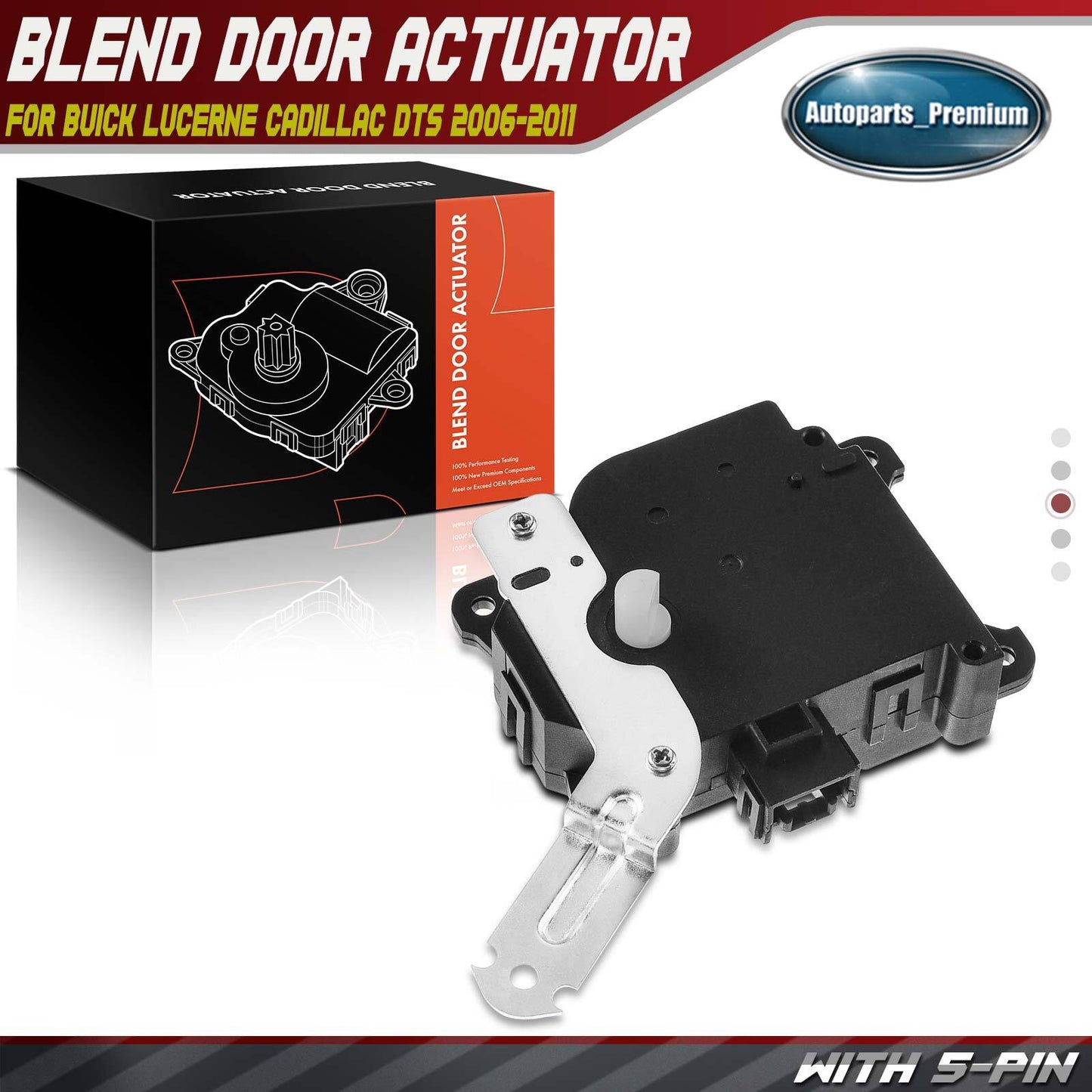 HVAC Heater Blend Door Actuator for Buick Lucerne Cadillac DTS 2006-2011 604-150