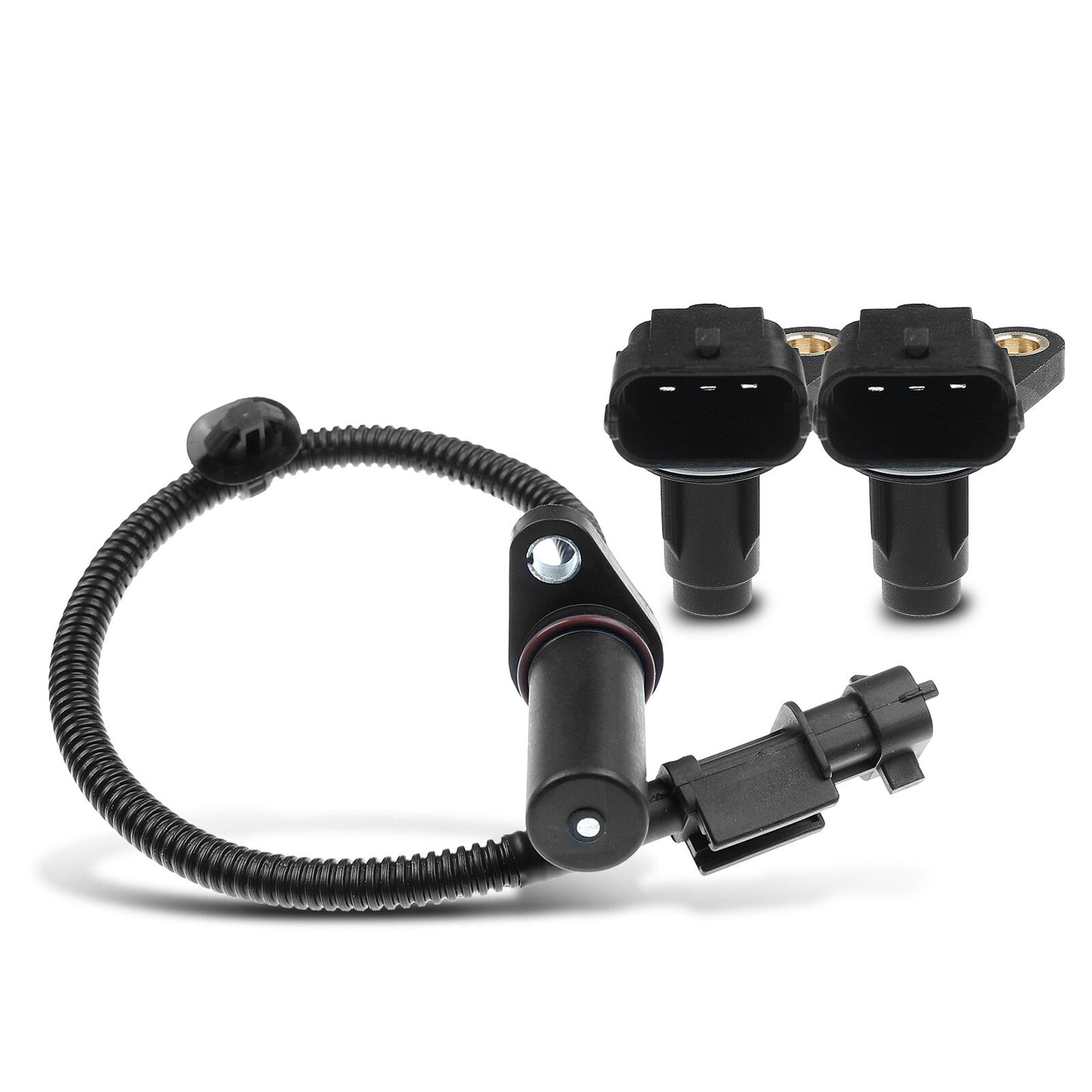 2pcs Camshaft & 1pc Crankshaft Position Sensor for Kia Soul 2010-2011 L4 1.6L