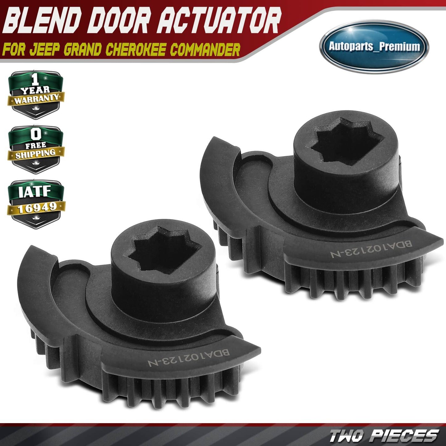 2x Actuator Air Inlet Gear for Jeep Grand Cherokee 2005-2010 Commander 2007-2010