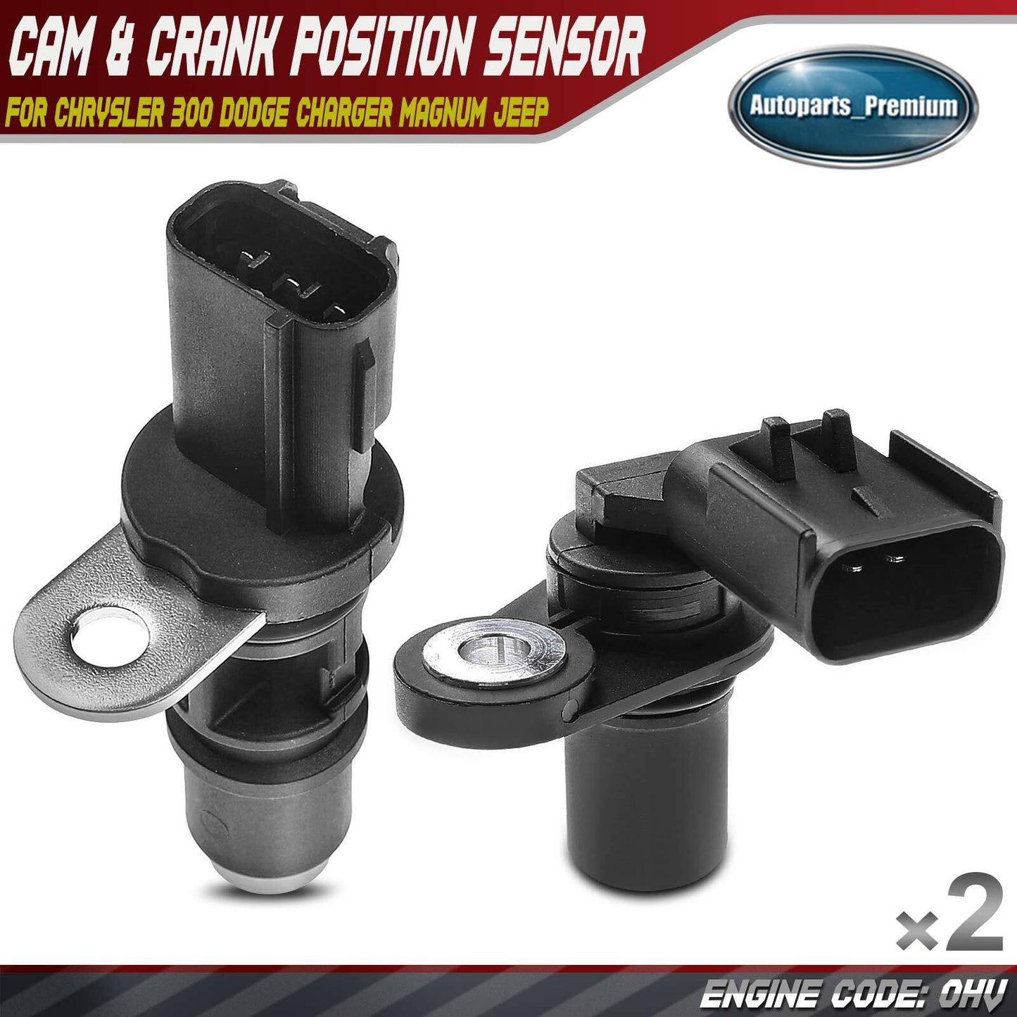 Camshaft & Crankshaft Position Sensor for Chrysler 300 Dodge Charger Magnum Jeep