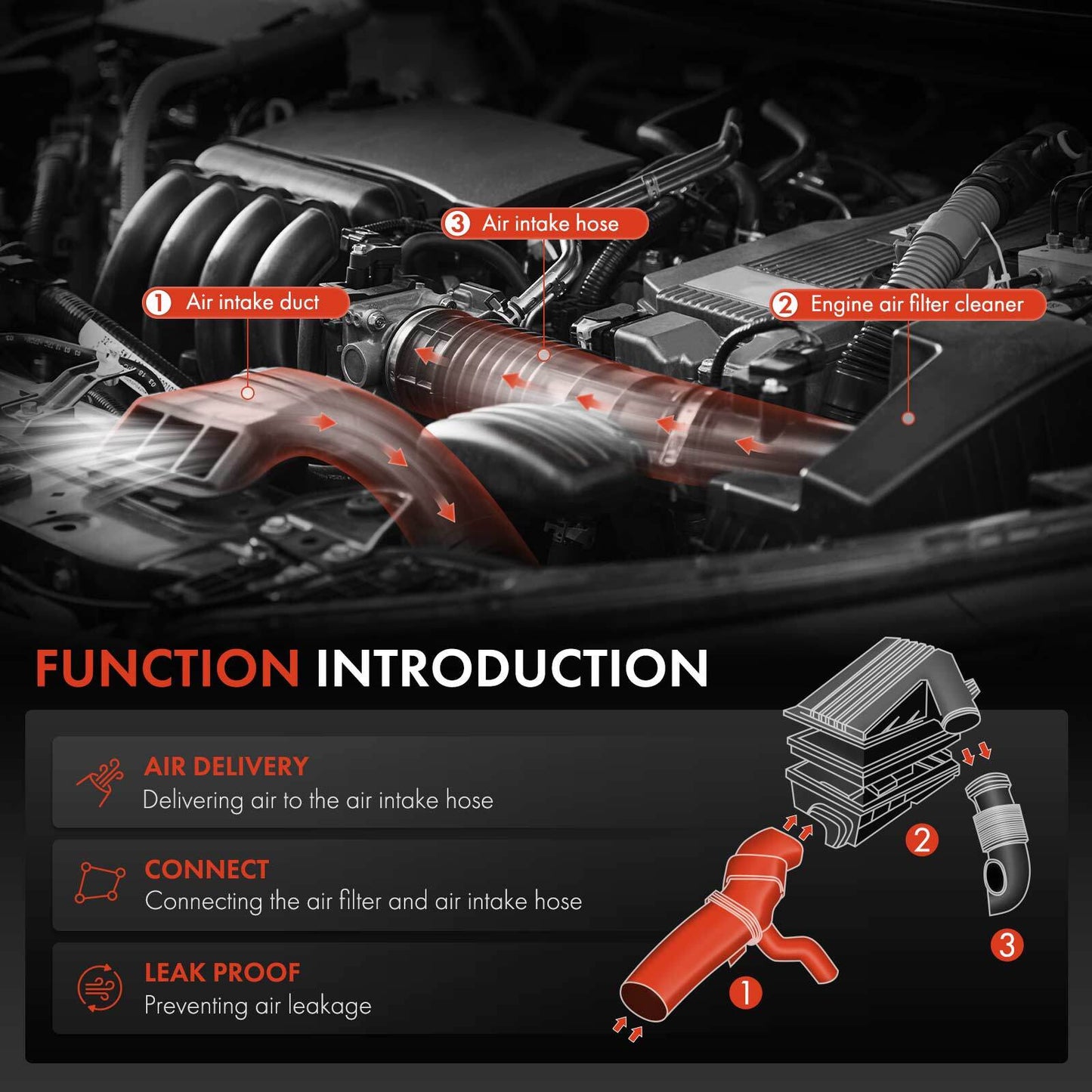 Air Intake Duct for Lexus IS250 2014-2015 IS300 2016-2021 IS200t 2016-2017 IS350