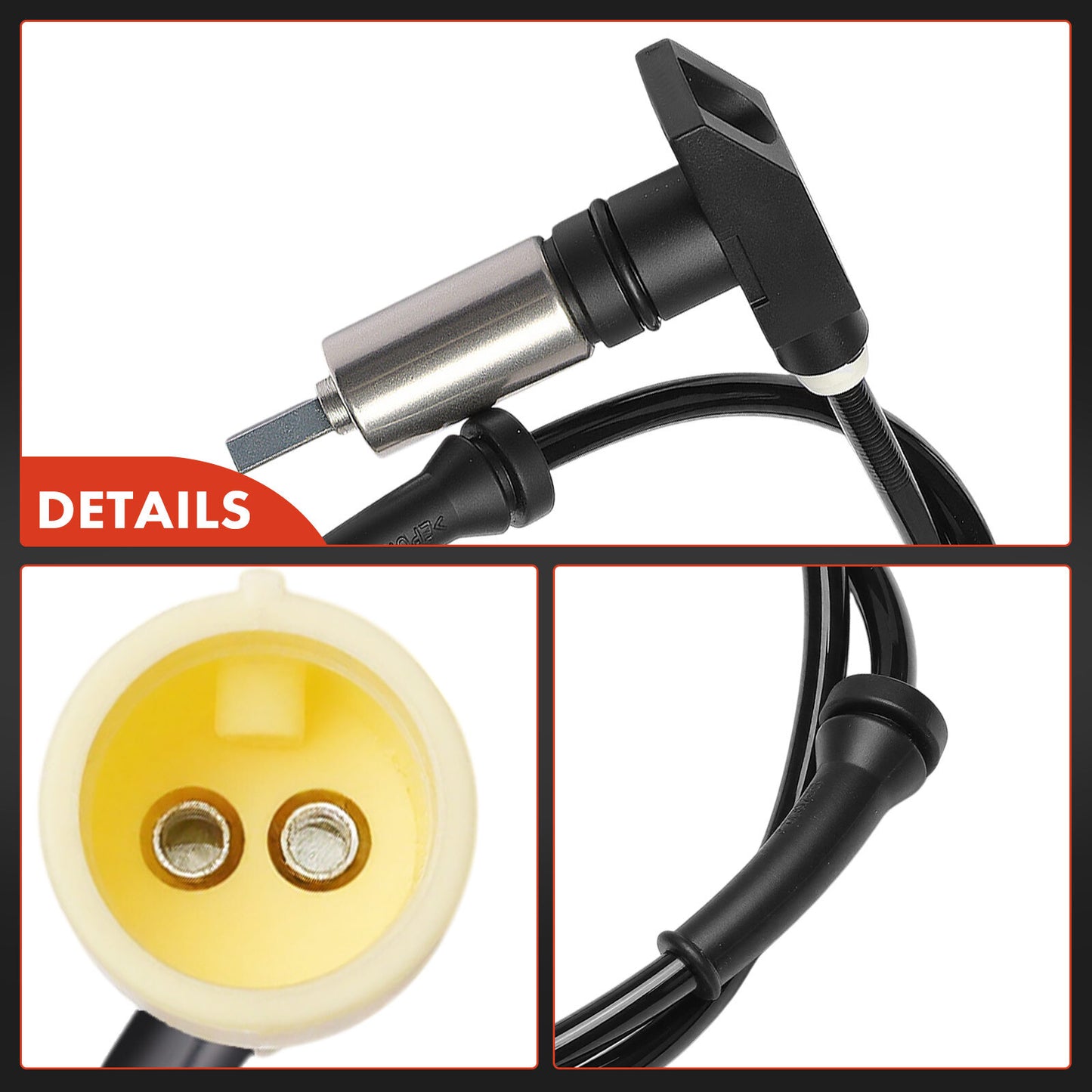 Front Left & Right ABS Wheel Speed Sensor for BMW 535i E34 1990 GAS 34521154044