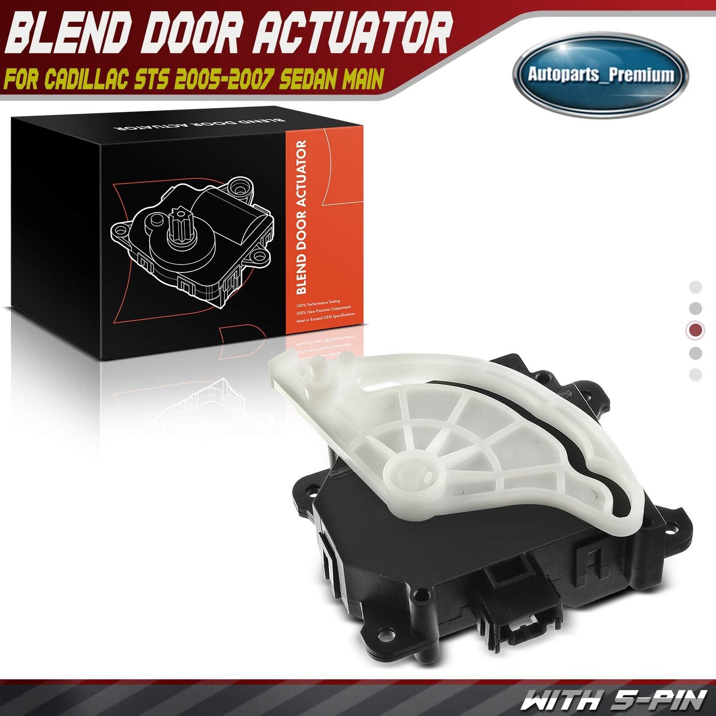 HVAC Heater A/C Blend Air Door Actuator for Cadillac STS 2005-2007 Main 604-173