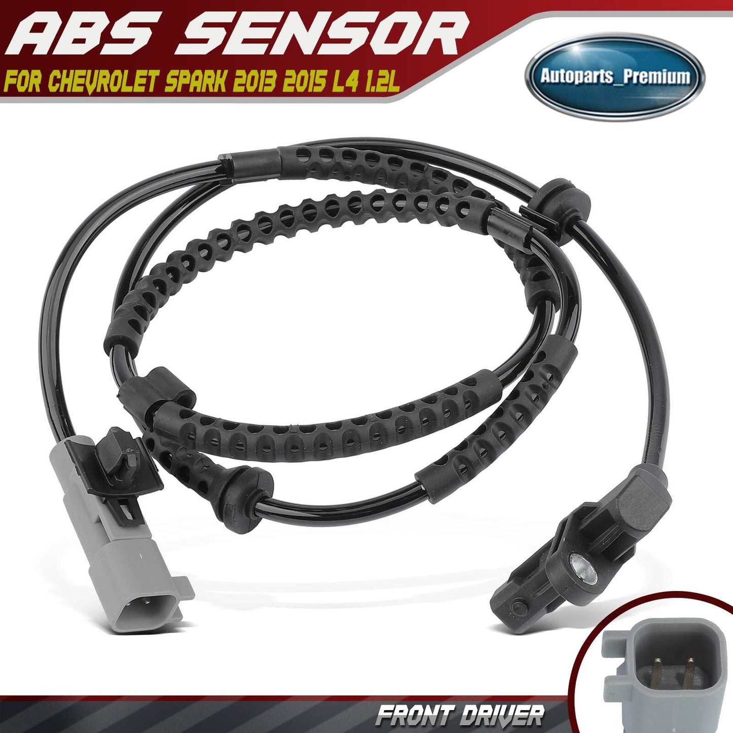 Front Left Driver ABS Wheel Speed Sensor for Chevrolet Spark 2013 2015 L4 1.2L