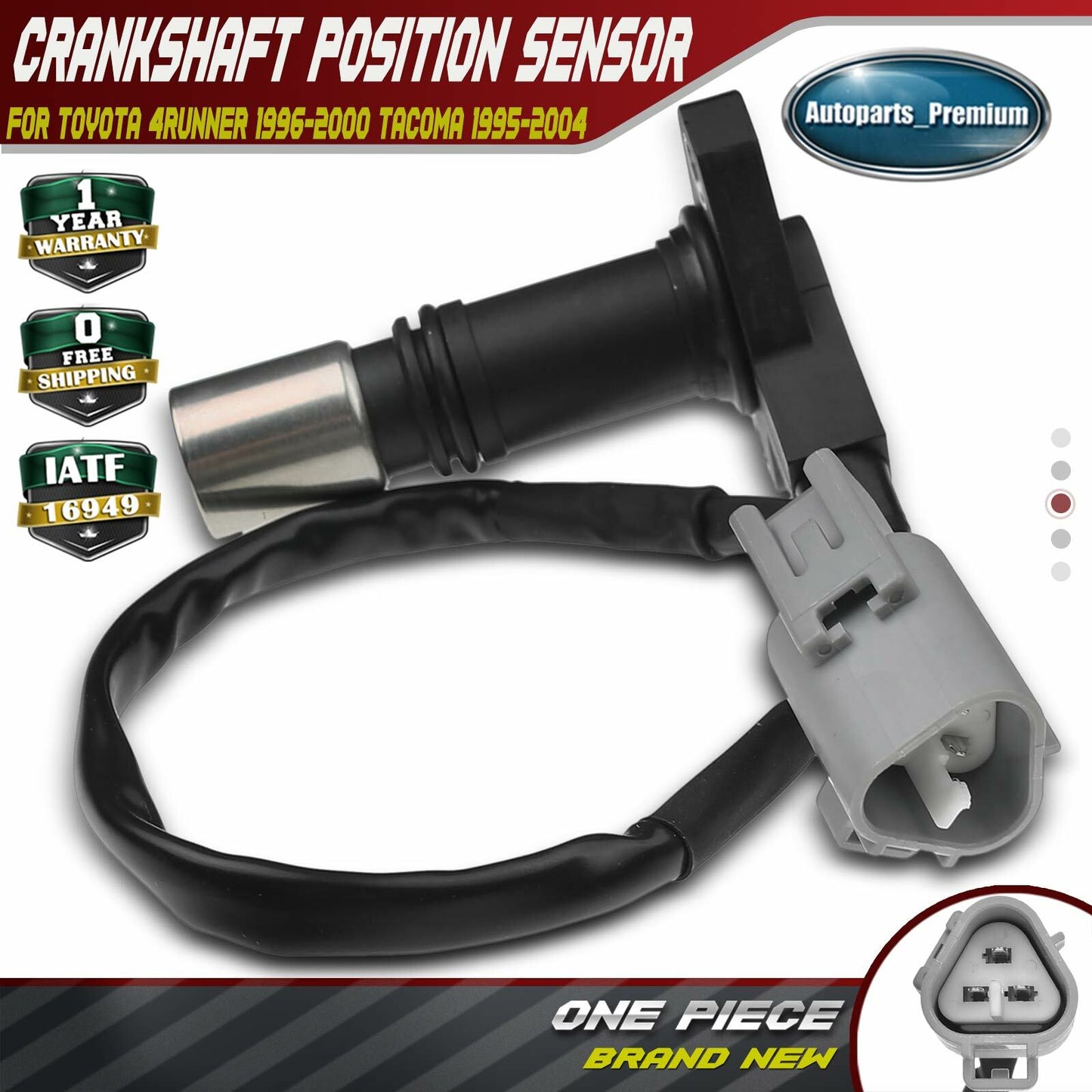 Crankshaft Position Sensor for Toyota 4Runner 96-00 Tacoma 95-04 T100 2.4L 2.7L