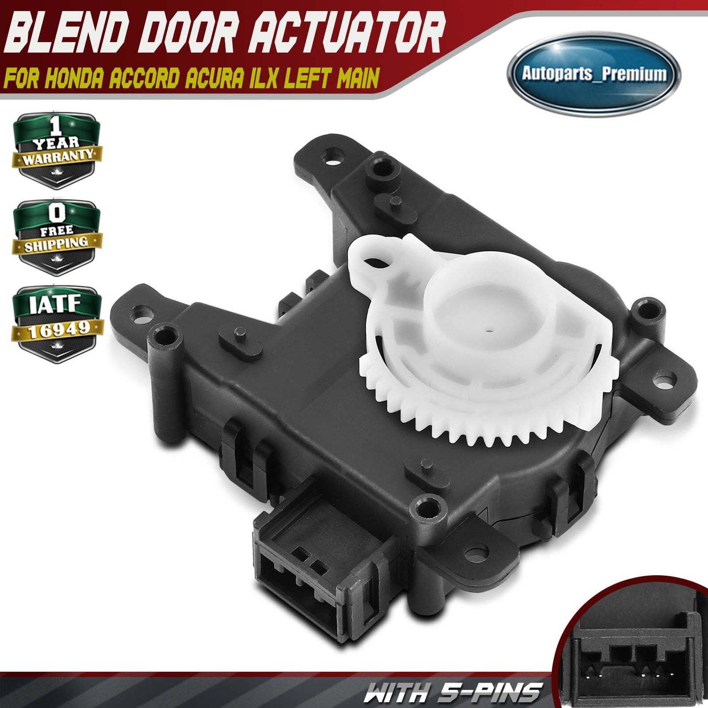 Blend Door Actuator for Honda Accord 13-17 Acura ILX 13-22 79160TX6A41 Left Main