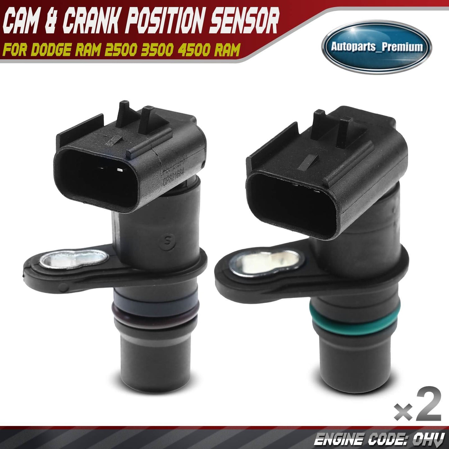 Camshaft & Crankshaft Position Sensor for Dodge Ram 2500 Ram 3500 Ram 4500 Ram