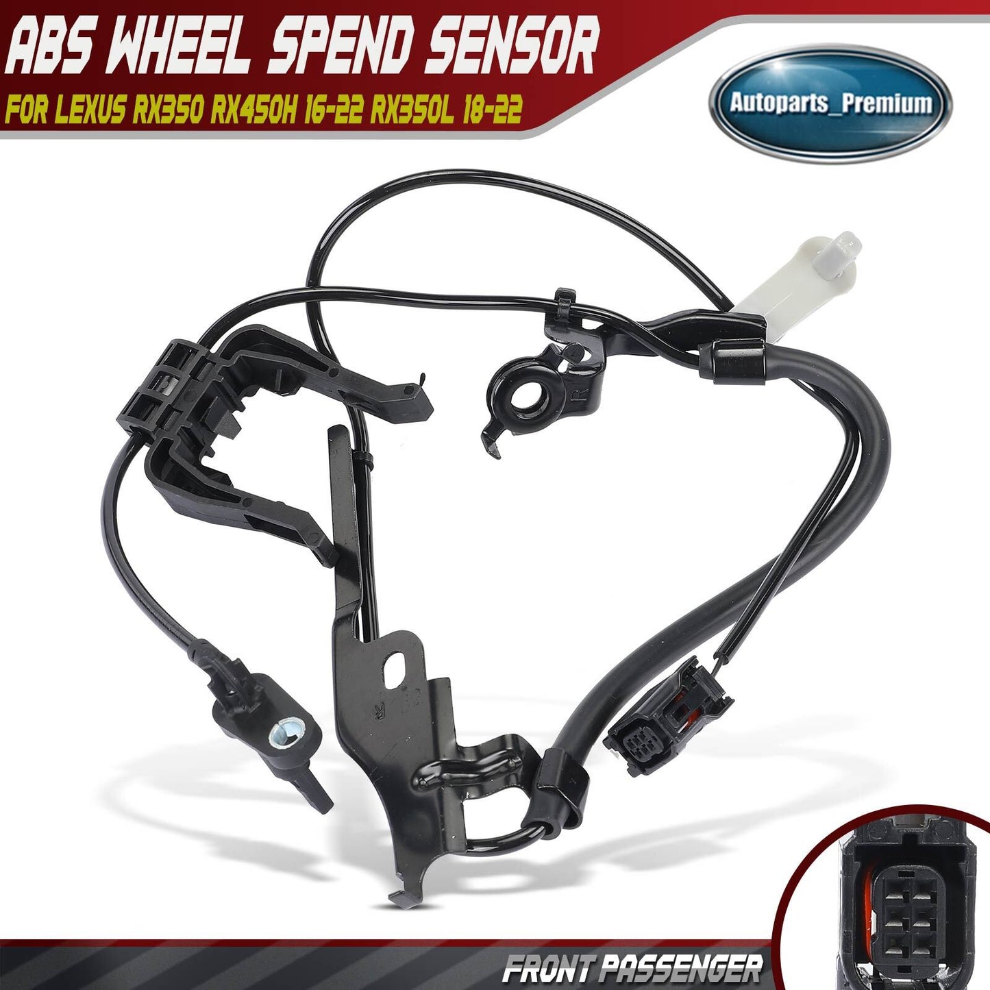 Front Right RH Side ABS Wheel Speed Sensor for Lexus RX350 RX350L RX450h RX450hL