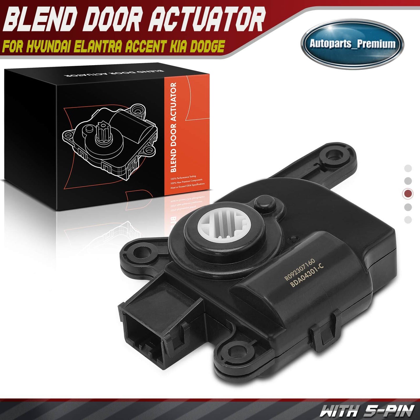 Main Side HVAC Blend Door Actuator for Hyundai Accent 2007-2008 Elantra Kia Soul