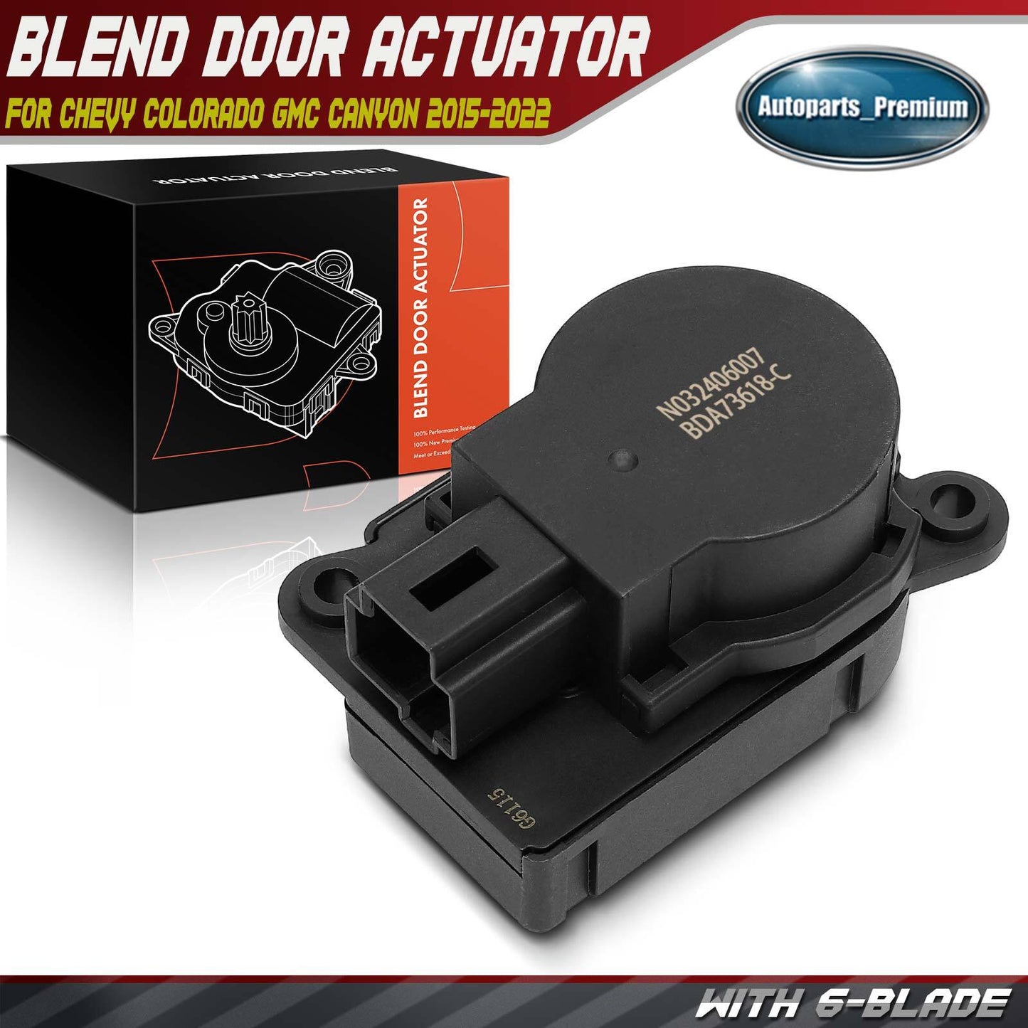 HVAC Blend Door Actuator for Chevrolet Colorado GMC Canyon 2015 2016 2017-2022