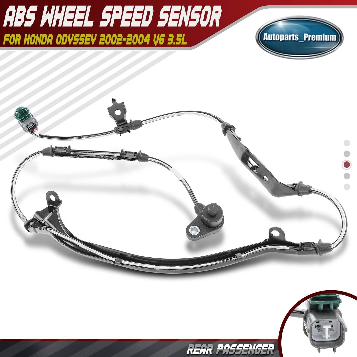 1Pc Rear Right ABS Wheel Speed Sensor for Honda Odyssey 2002 2003-2004 V6 3.5L