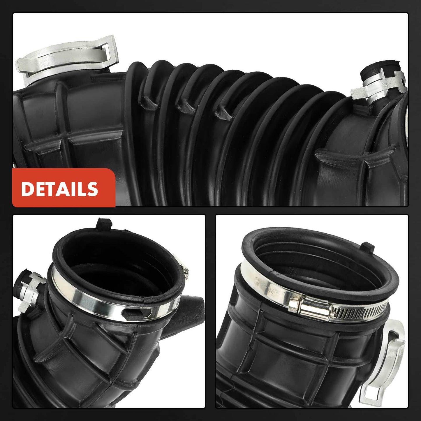 Upper Engine Air Intake Hose with Hose Clamps for Honda CR-V 2010-2011 L4 2.4L