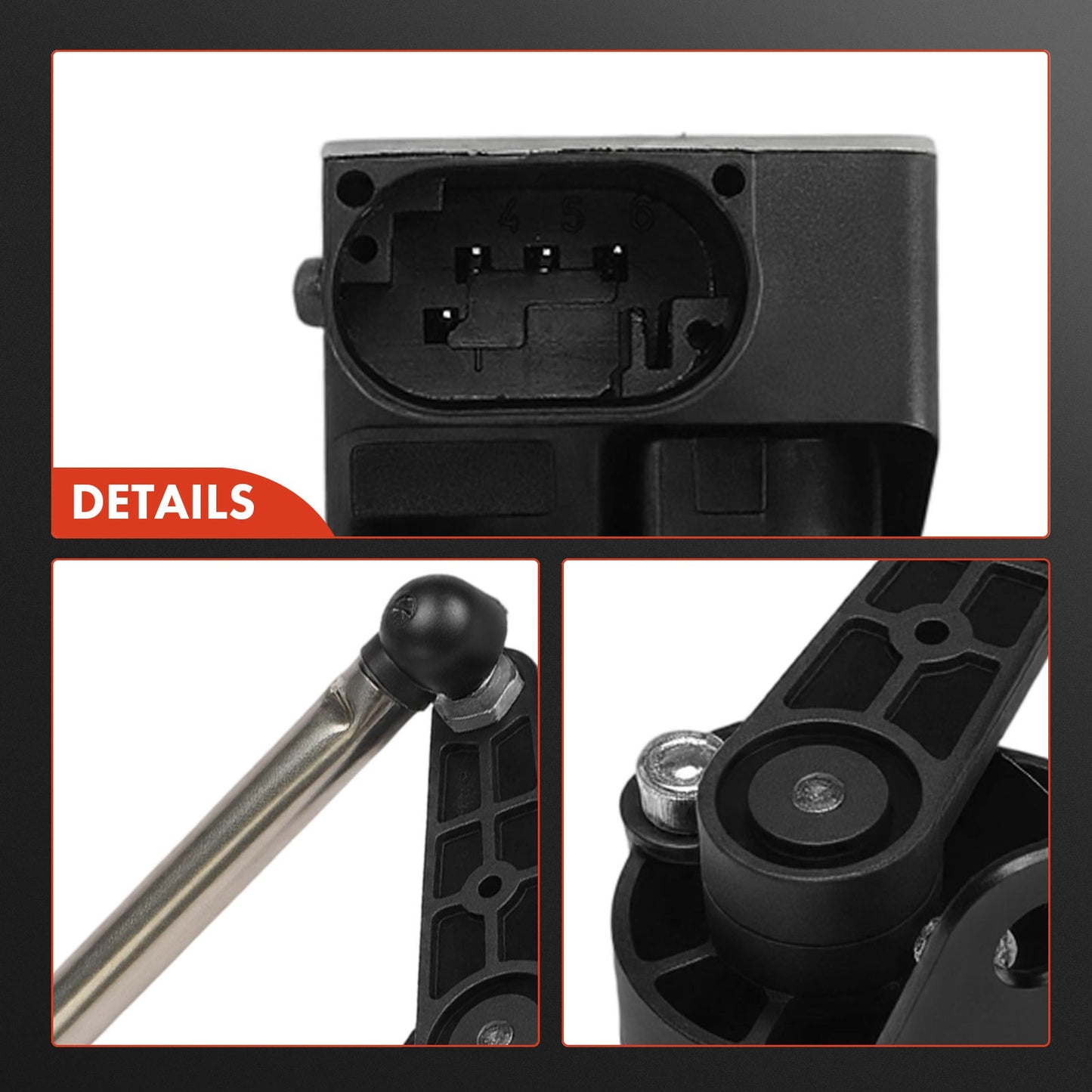 Rear Passenger Ride Height Level Sensor w/ Bracket for Jaguar XK XKR 2007-2011