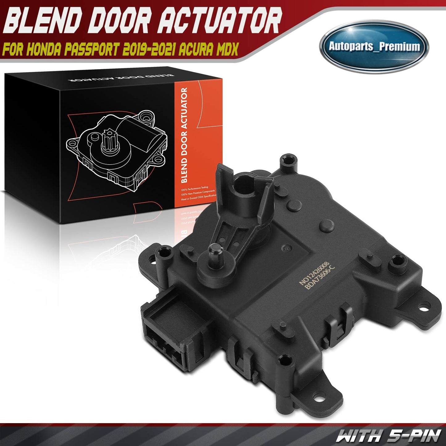 Auxiliary HVAC Heater Blend Door Actuator for Honda Passport 2019-2023 Acura MDX