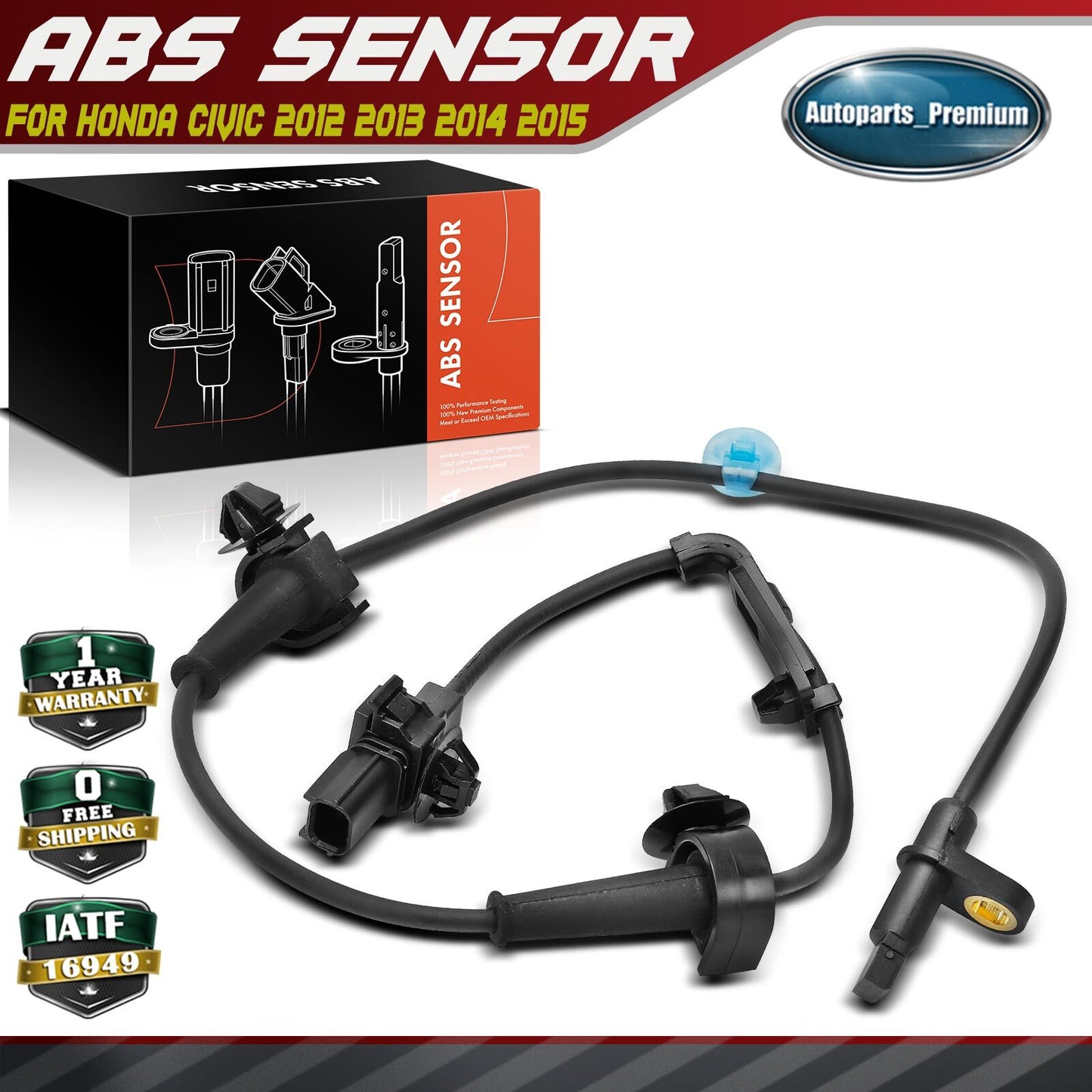 Front Left ABS Wheel Speed Sensor for Honda Civic 2012-2013 Acura ILX 2013-2021