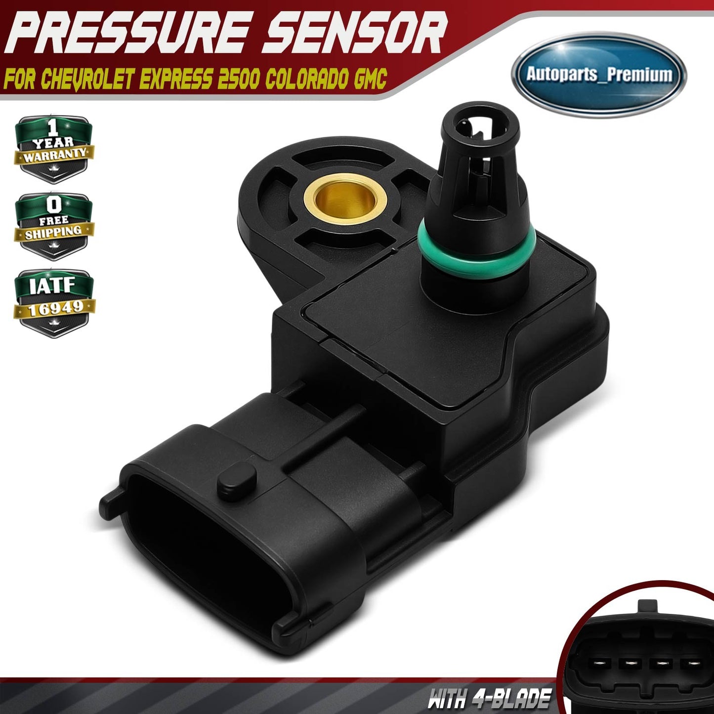 Manifold Pressure (MAP) Sensor for Chevrolet Express 2500 Colorado GMC Canyon