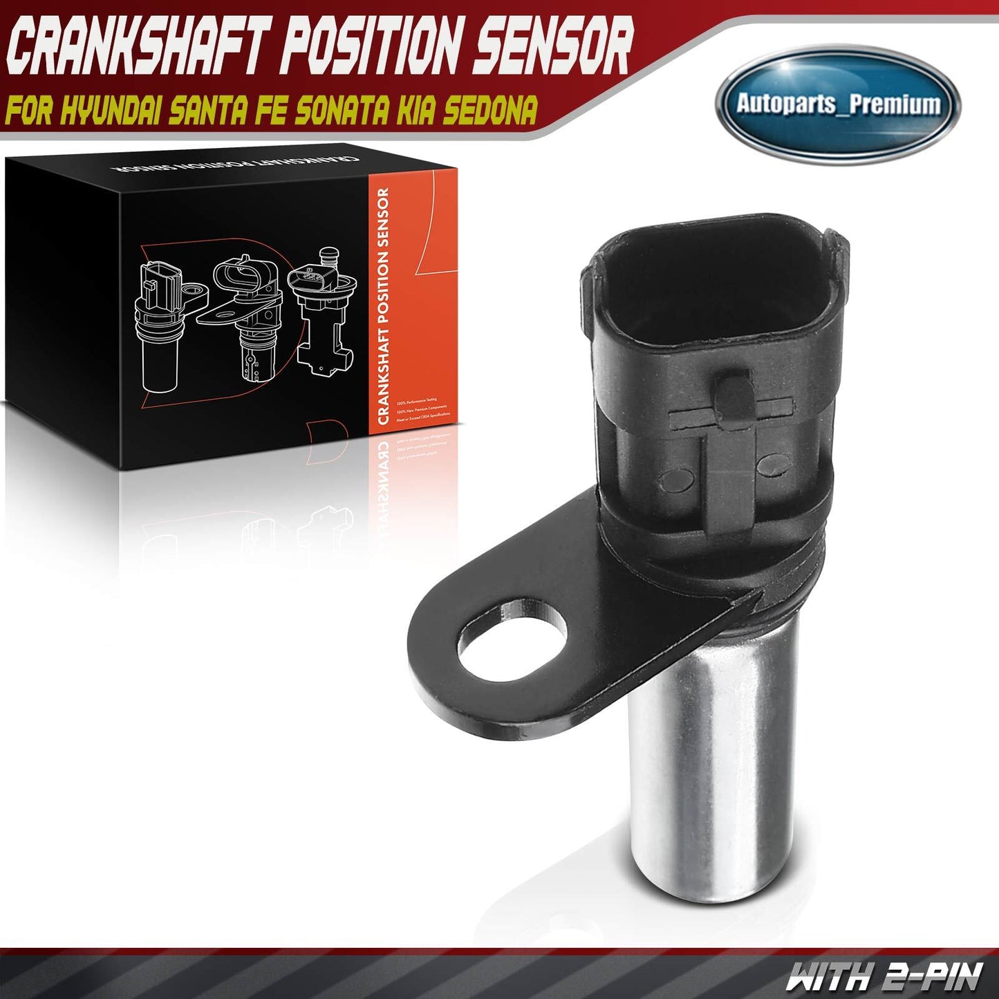 Engine Crankshaft Position Sensor for Hyundai Kia Azera Entourage Genesis Sedona