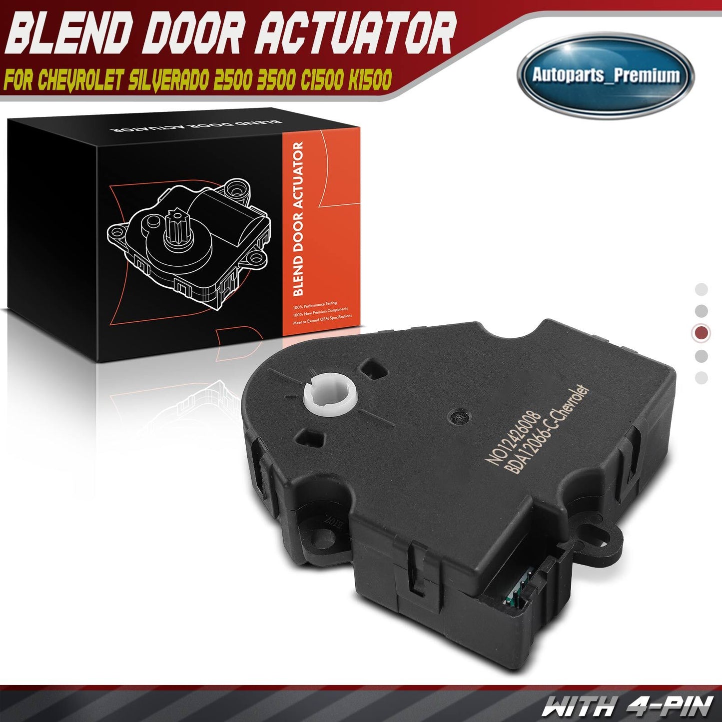 HVAC Heater Blend Door Actuator for Chevrolet Silverado 2500 3500 C1500 K1500
