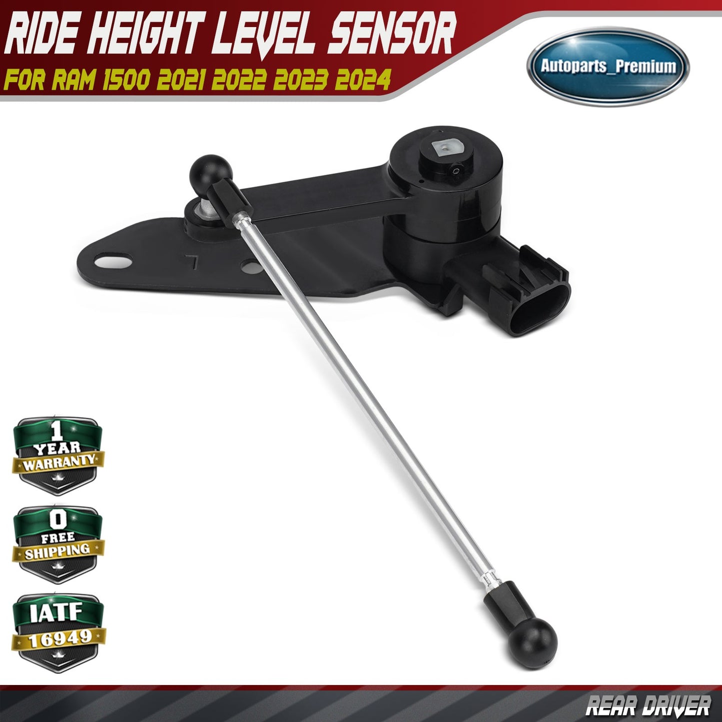 Rear Driver Side Ride Height Sensor Assembly for Ram 1500 2021 2022 2023 2024