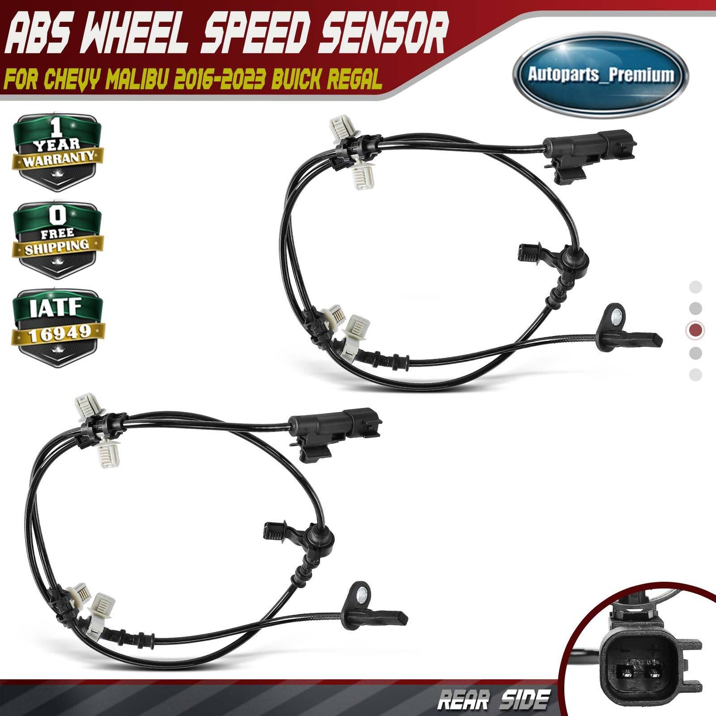New Rear ABS Wheel Speed Sensor for Chevy Malibu 2016-2023 Buick Regal Sportback