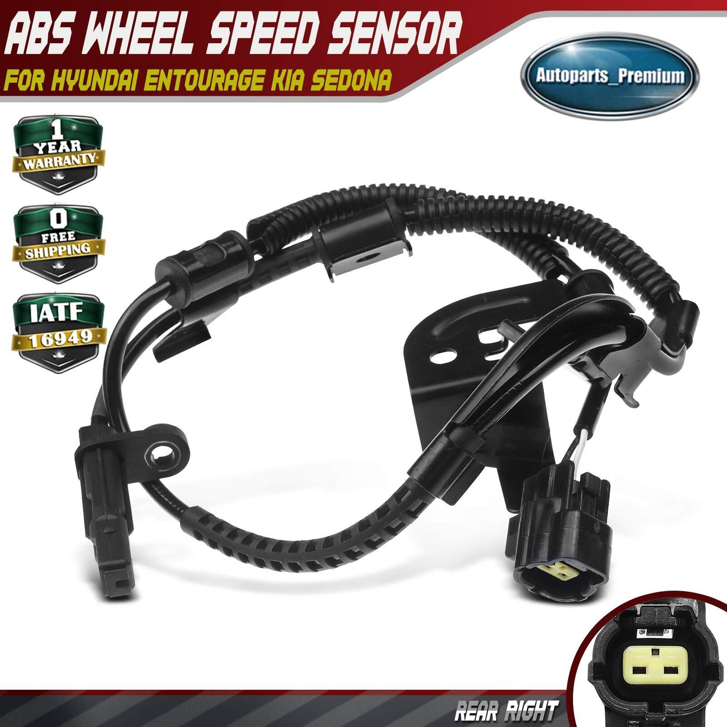 Rear RH ABS Wheel Speed Sensor for Kia Sedona 2006-2012 2014 Hyundai Entourage