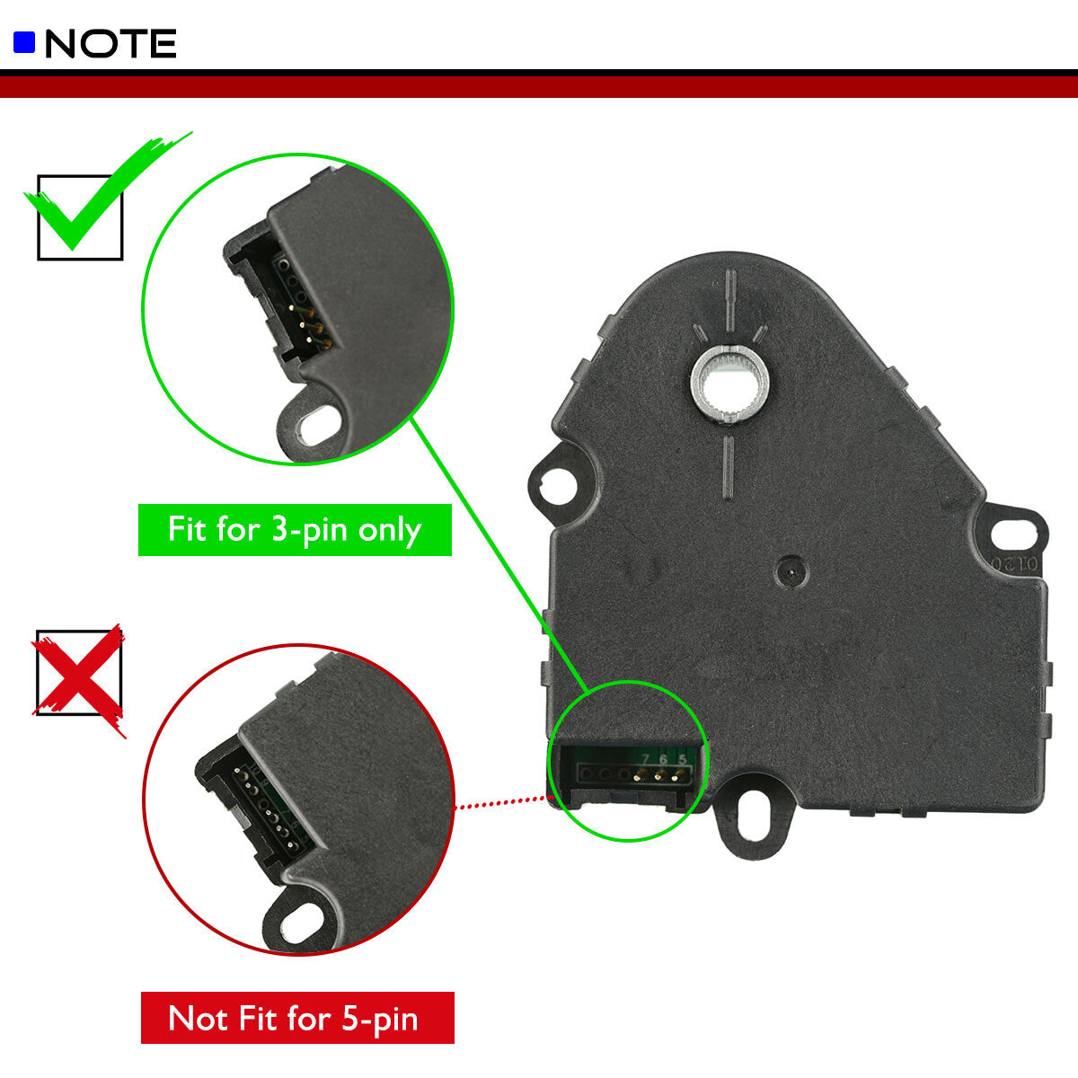 3Pins AC Heater Blend Door Actuator for Chevy Silverado Tahoe GMC Sierra Main
