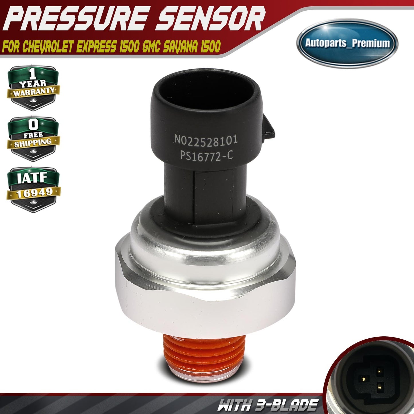 Power Steering Pressure Sensor for Chevrolet Express 1500 GMC Savana 1500 Buick