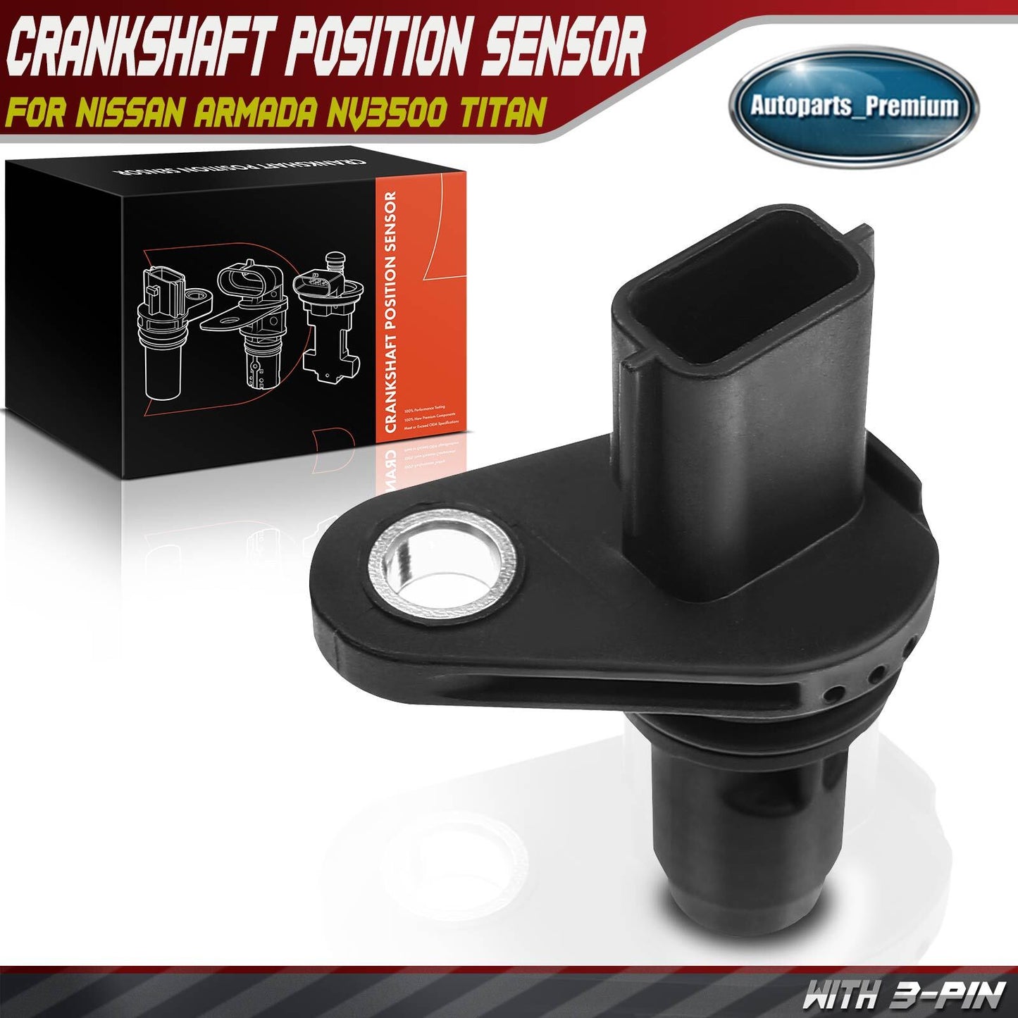 Engine Crankshaft Position Sensor for Nissan Armada NV3500 Titan Titan XD 5.6L