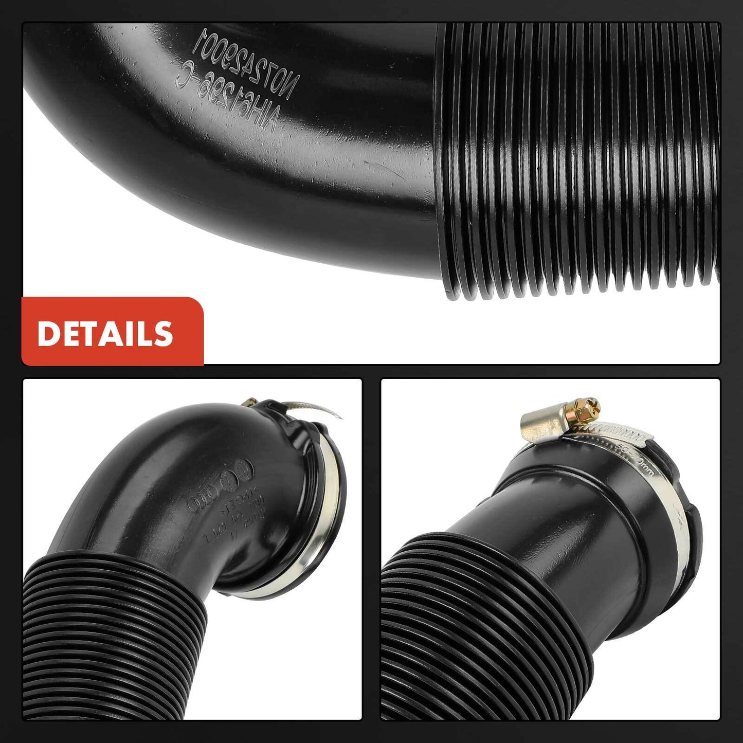 Engine Air Intake Hose with Clamps for Audi Q5 2012-2017 L4 2.0L V6 3.0L V6 3.2L