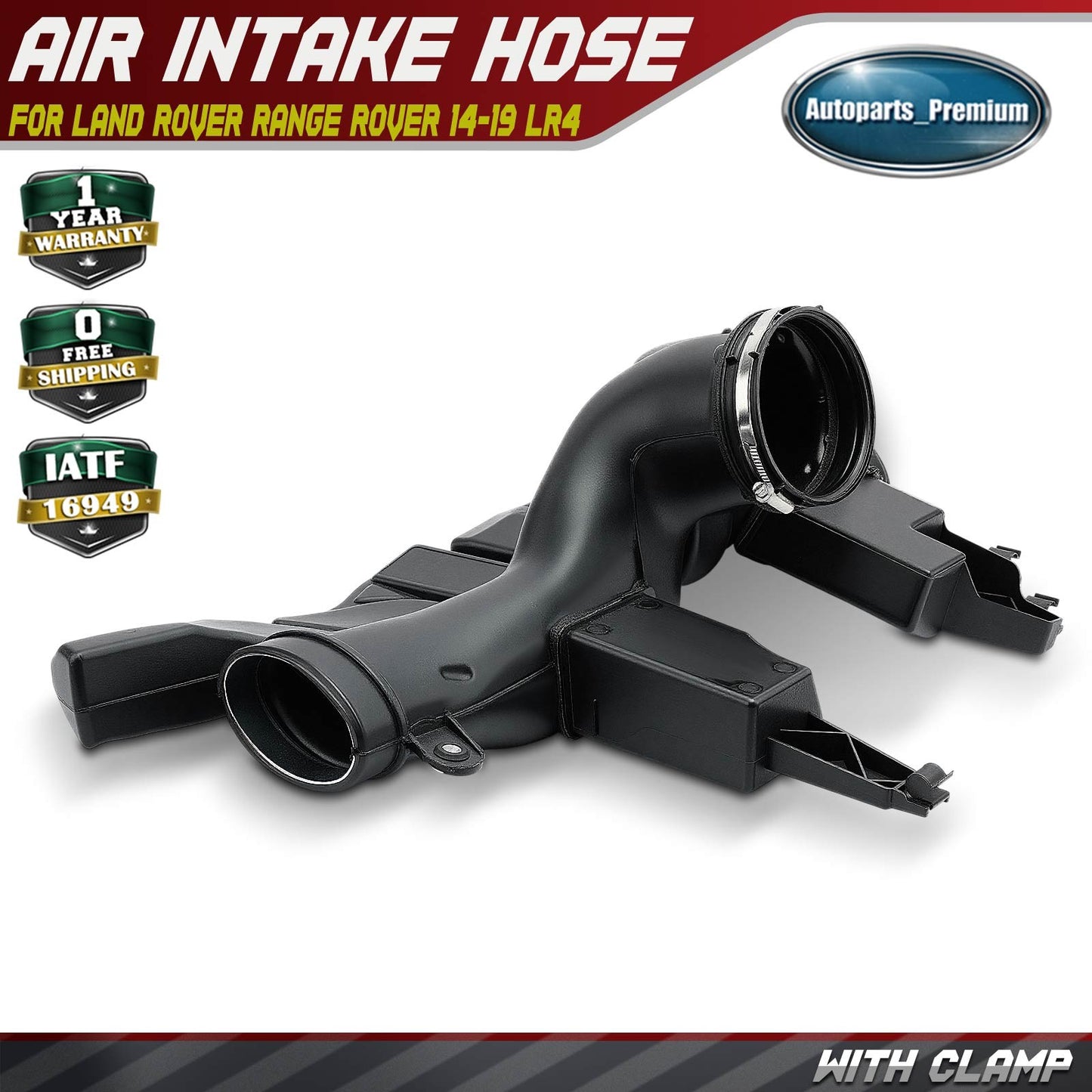 Center Engine Air Intake Hose for Land Rover Range Rover 2014-2019 LR4 Discovery
