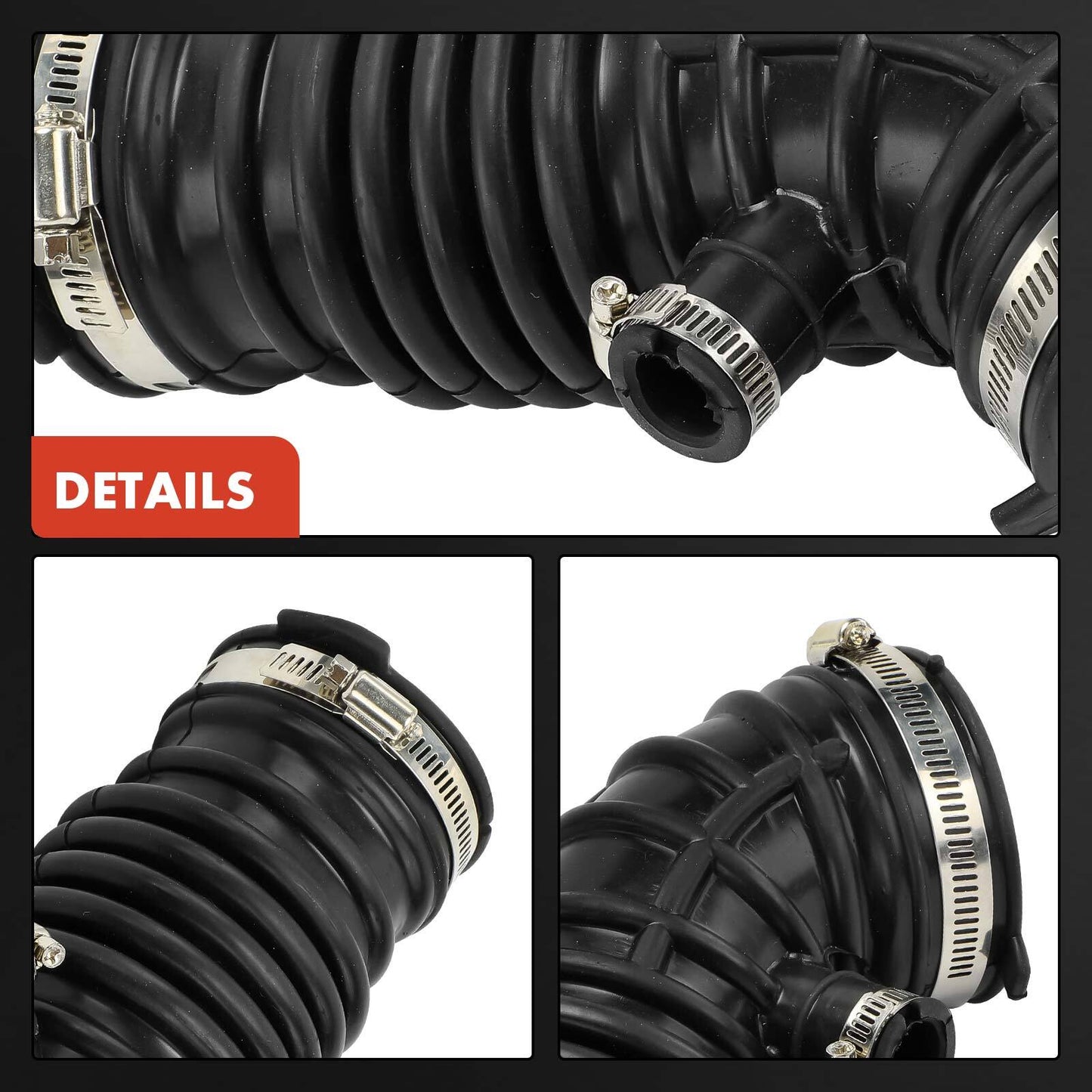 Right Side Air Intake Hose w/ Hose Clamps for Nissan 370Z 09-20 Infiniti G37 Q40