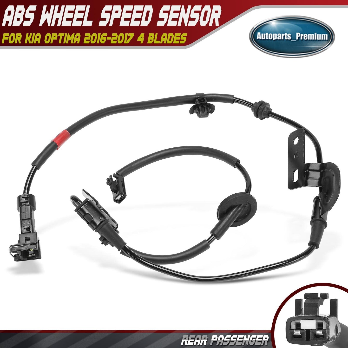 Rear Right ABS Wheel Speed Sensor Connector for Hyundai Sonata 15-19 Kia Optima