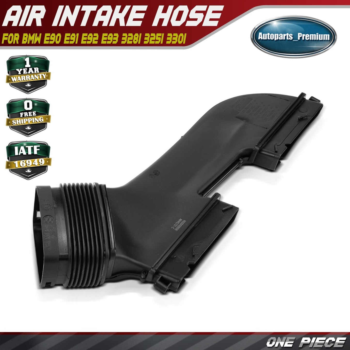Engine Air Intake Hose Inlet Duct for BMW E90 E91 E92 E93 328i 328xi 325i 330i