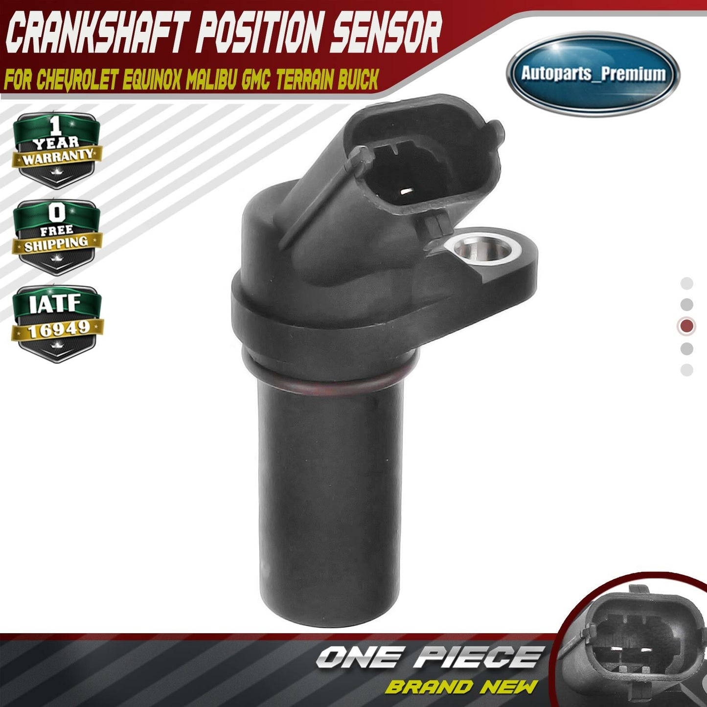 Crankshaft Position Sensor w/ 2-Pin for Buick Chevrolet GMC Pontiac Saturn Saab