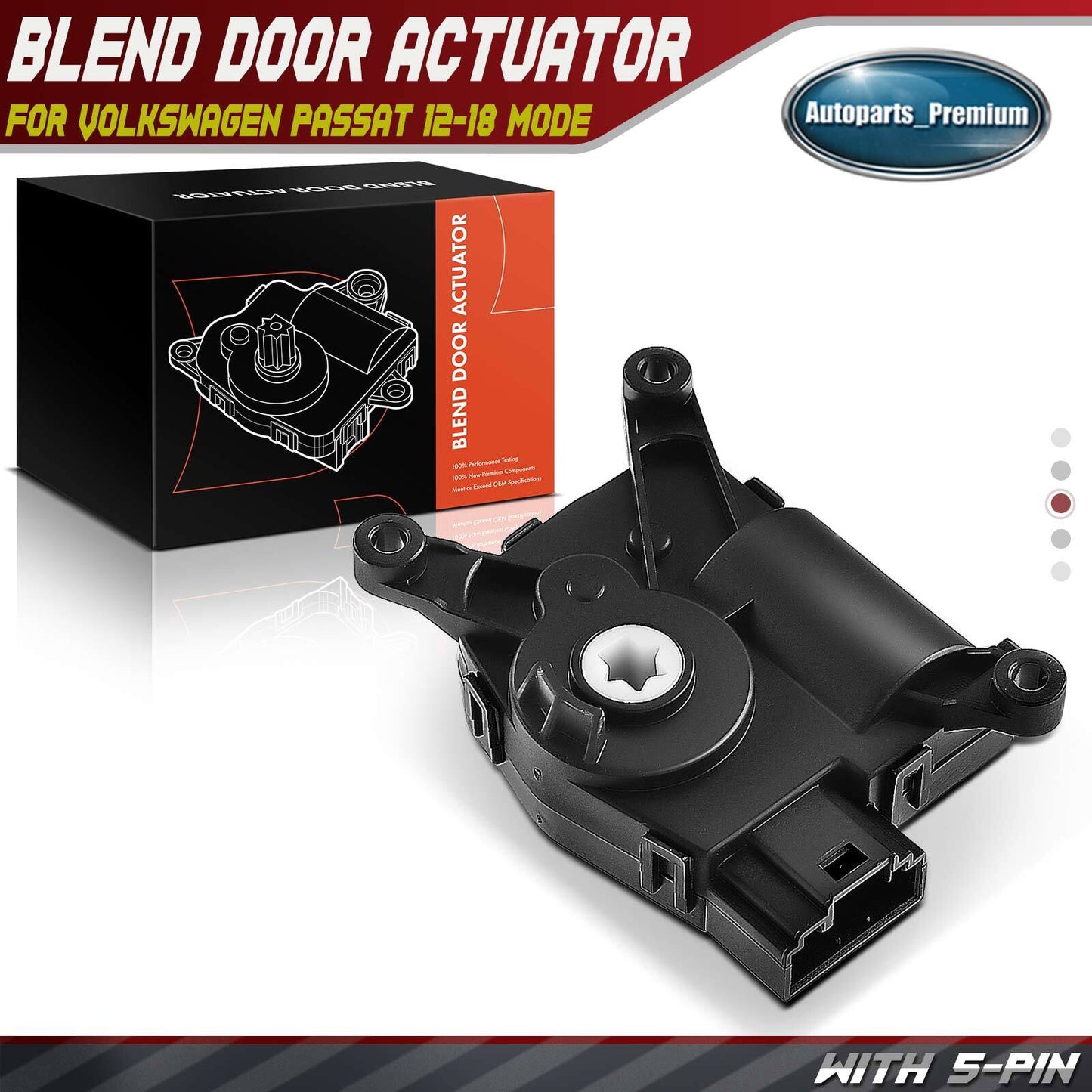 AC Heater Blend Door Actuator Mode for Volkswagen Passat 2012-2018 Main 604-815
