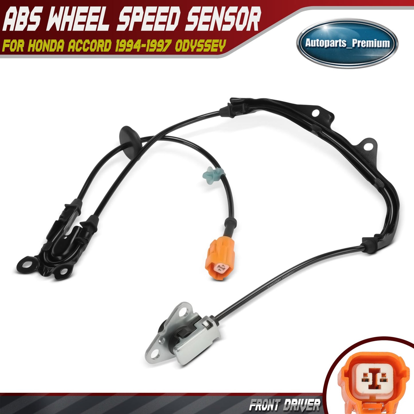 Front Driver ABS Wheel Speed Sensor for Honda Accord 1994-1997 Odyssey 1995-1998