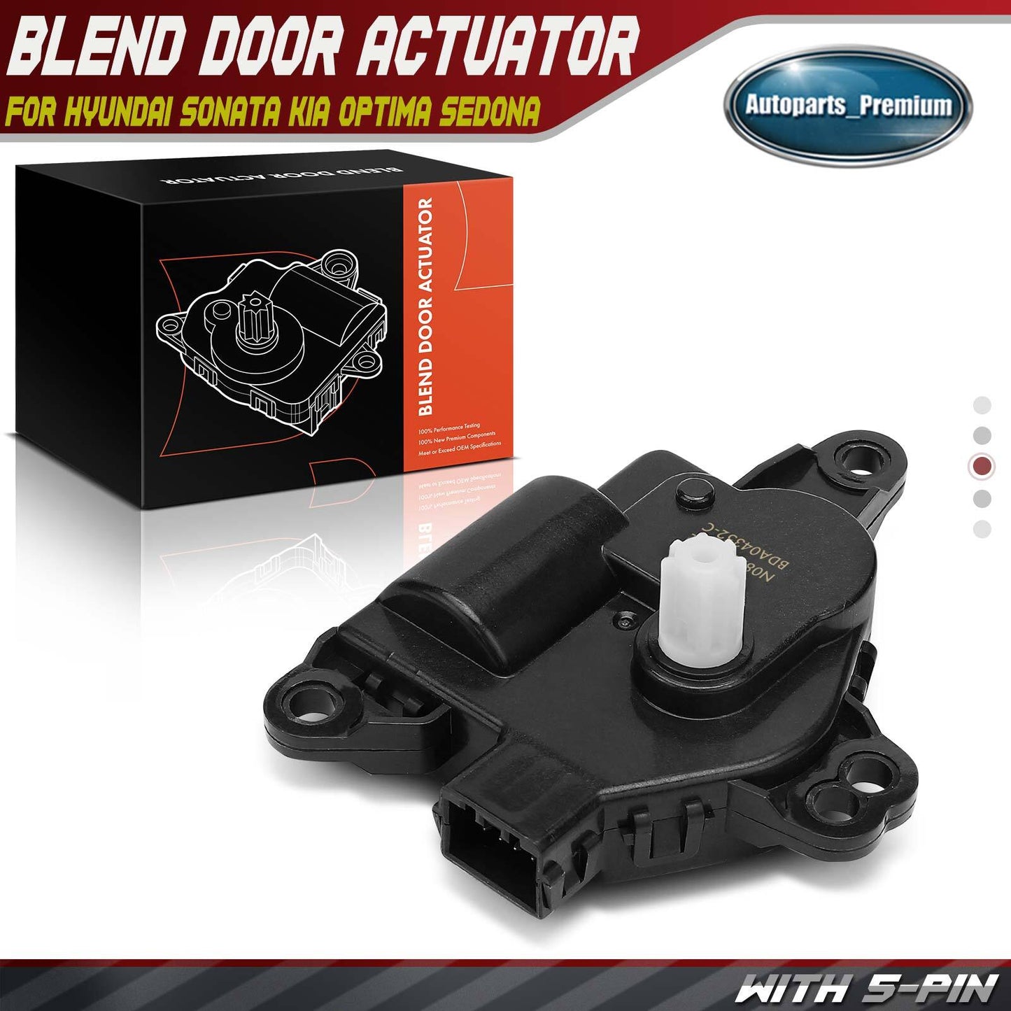 Left or Right Main HVAC Heater Blend Door Actuator for Hyundai Sonata Kia Optima