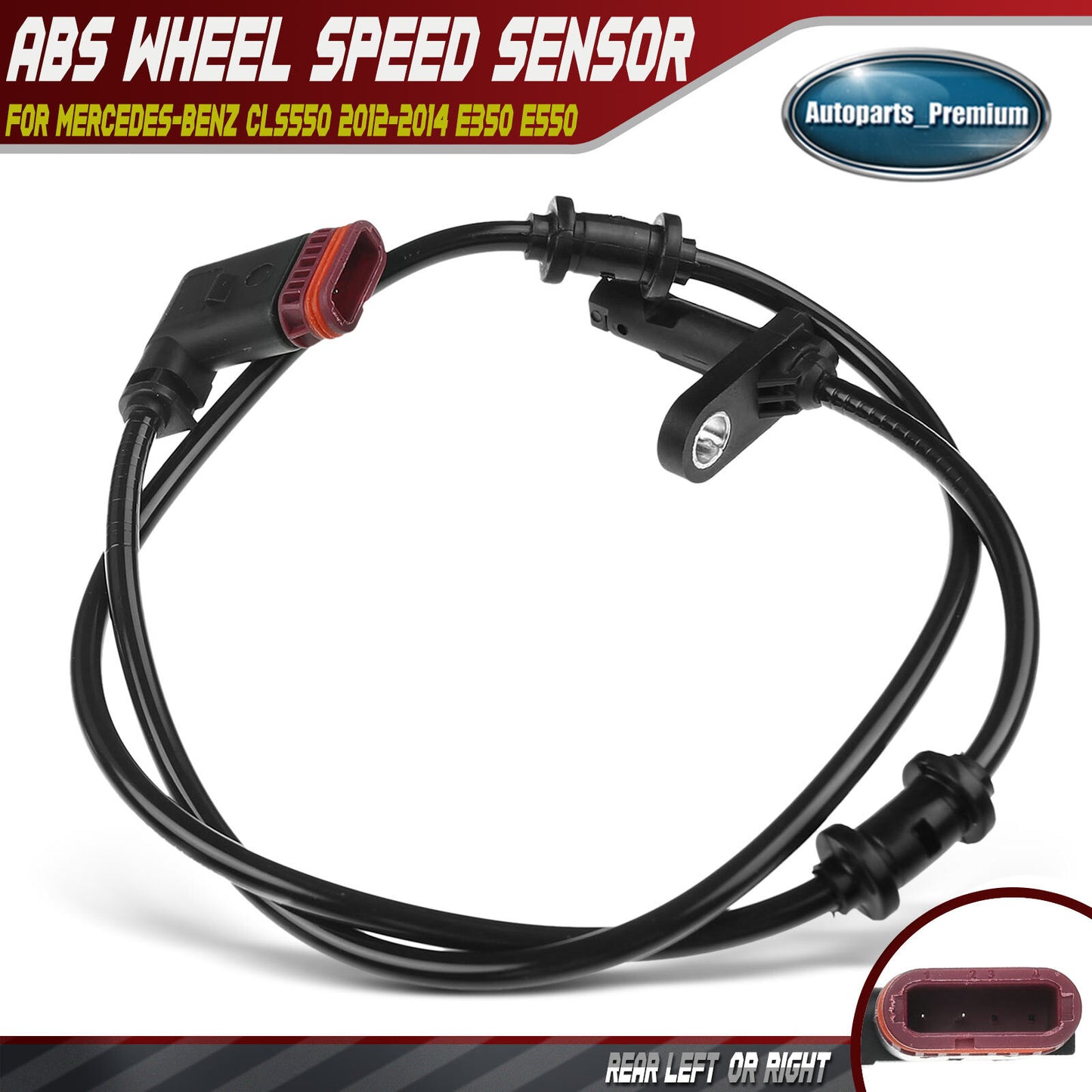 Rear ABS Wheel Speed Sensor for Mercedes-Benz E350 E550 2010-2013 E63 AMG CLS550