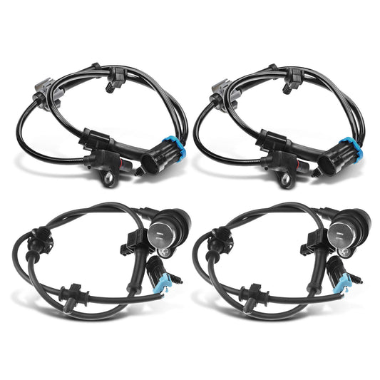 4x Front & Rear ABS Wheel Speed Sensors for Chevy Avalanche 1500 2500 GMC Yukon