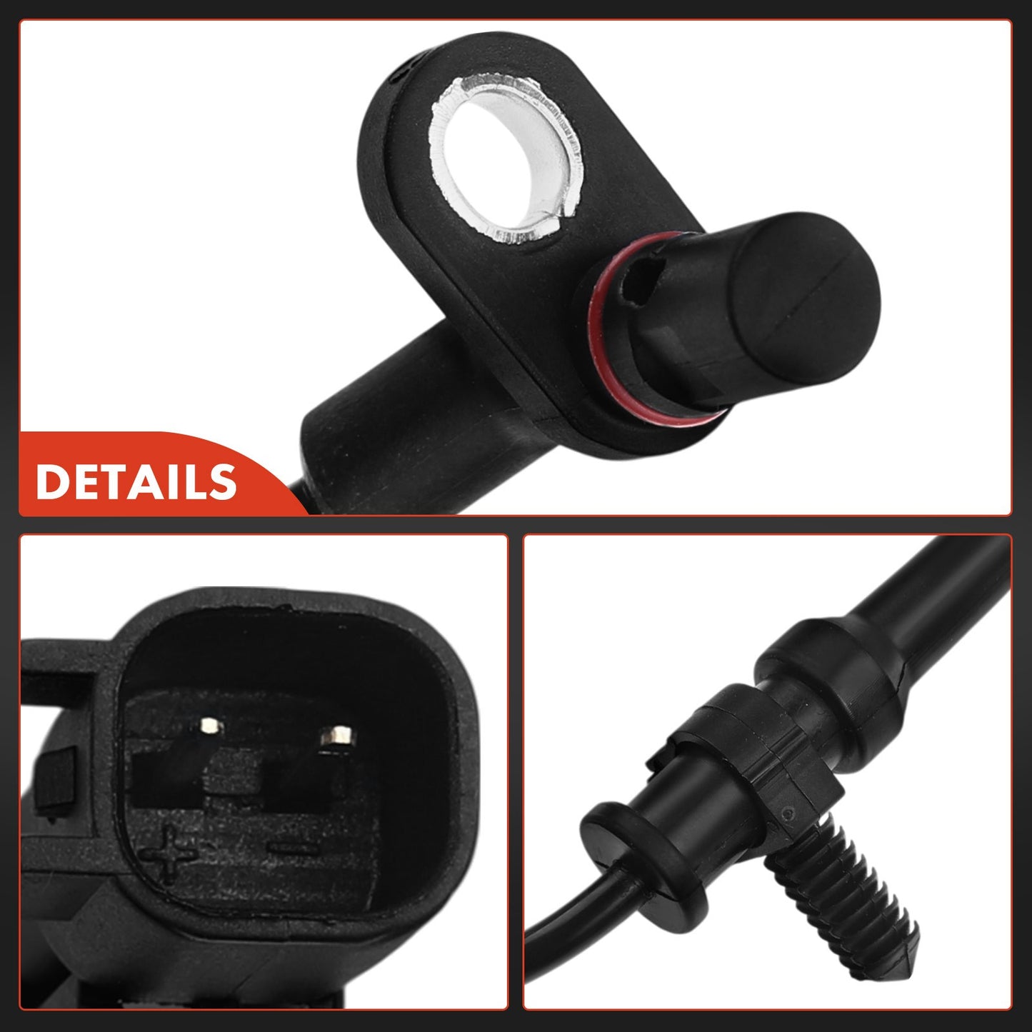 2Pcs Front & Rear ABS Wheel Speed Sensor for Ram 1500 13-18 1500 Classic 19-22