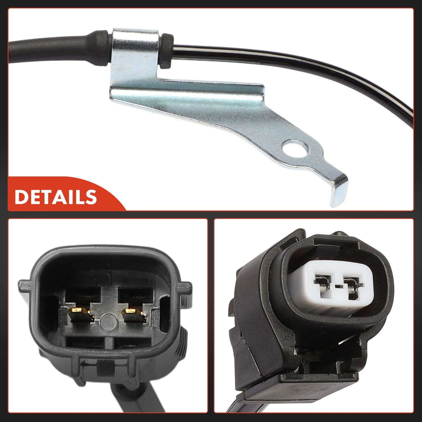 2x Front Driver & Passenger Side ABS Wheel Speed Sensor for Mazda RX-8 2004-2011