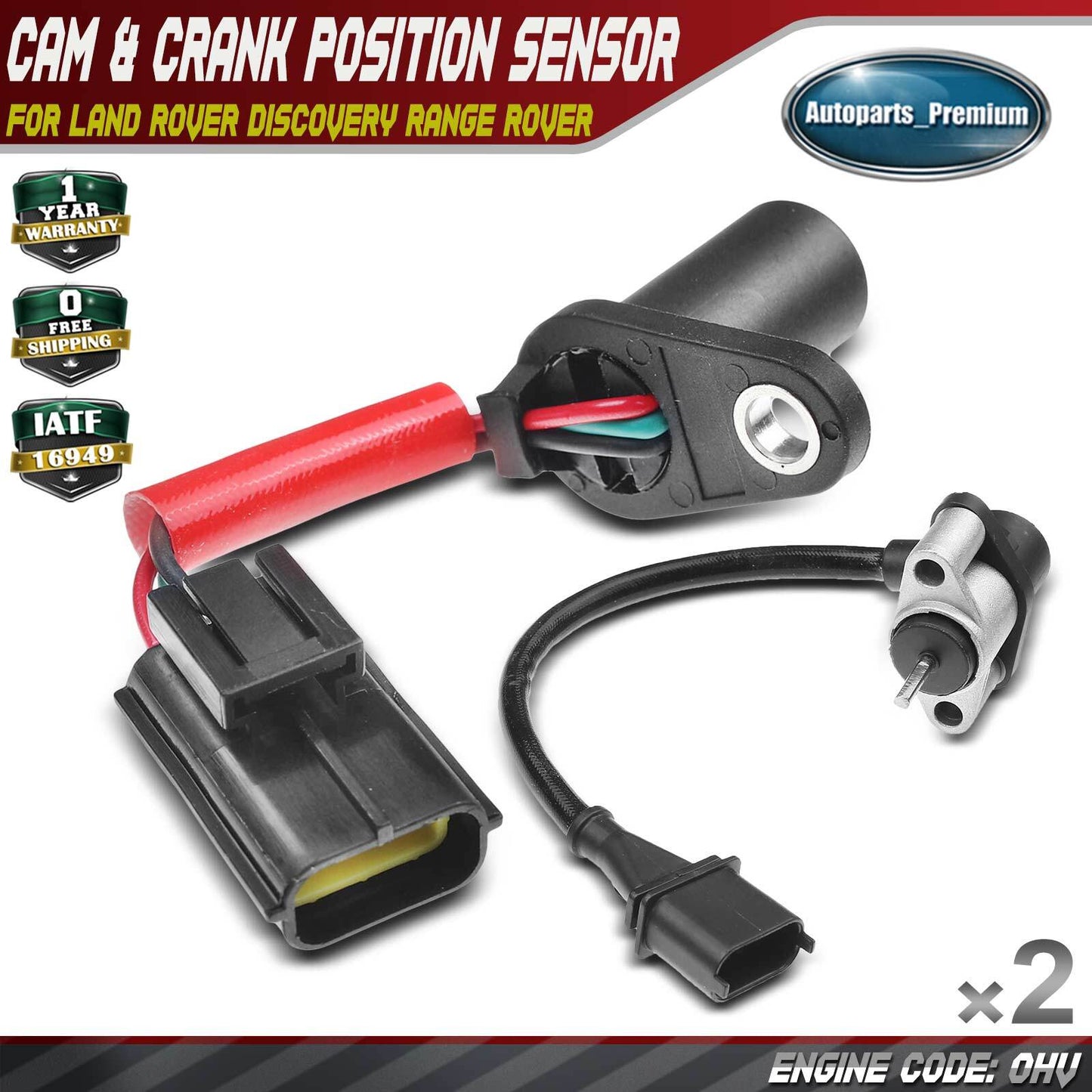 Camshaft & Crankshaft Position Sensor for Land Rover Discovery Range Rover OHV