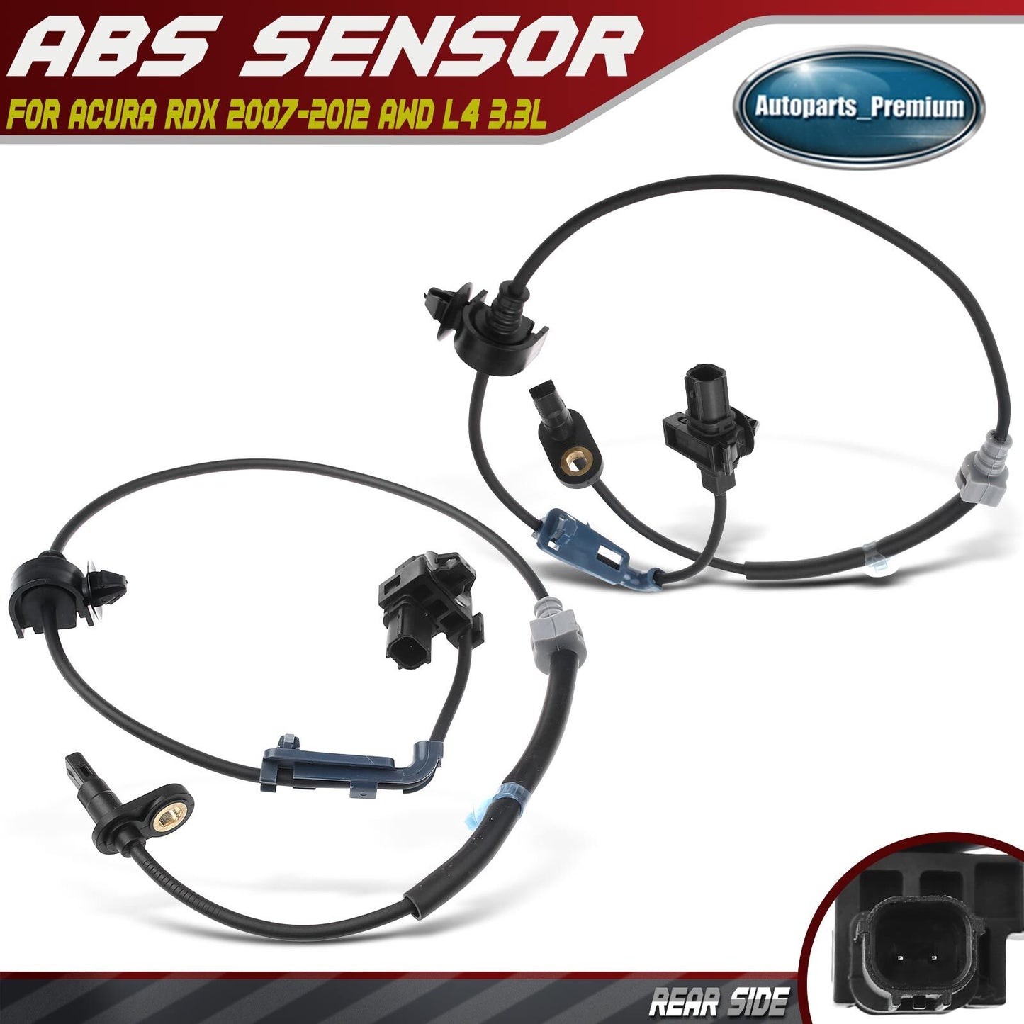 2x ABS Wheel Speed Sensor for Acura RDX 2007-2012 SUV Front Left & Right LH & RH