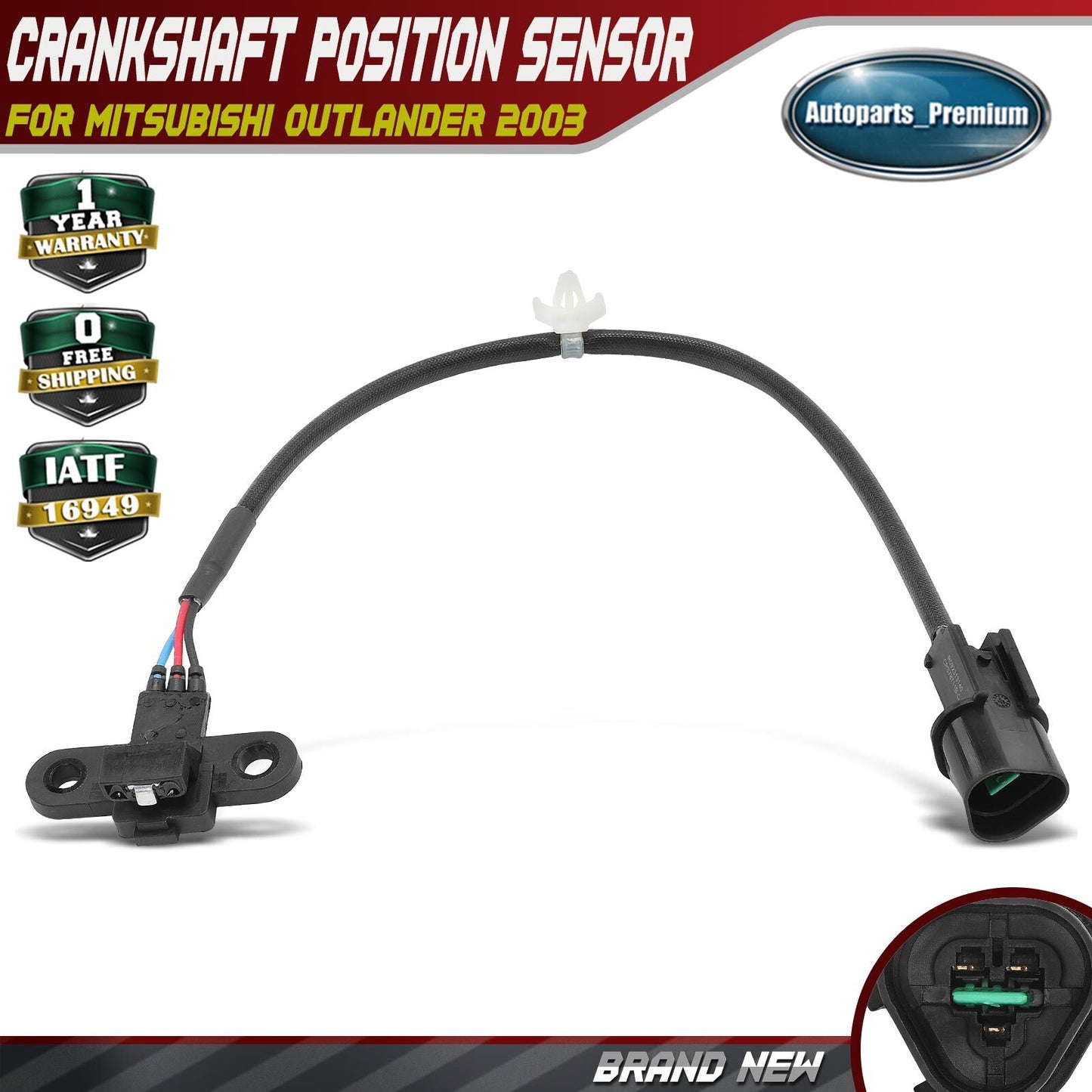 Crankshaft Position Sensor for Mitsubishi Outlander 2003 L4 2.4L Sport Utility