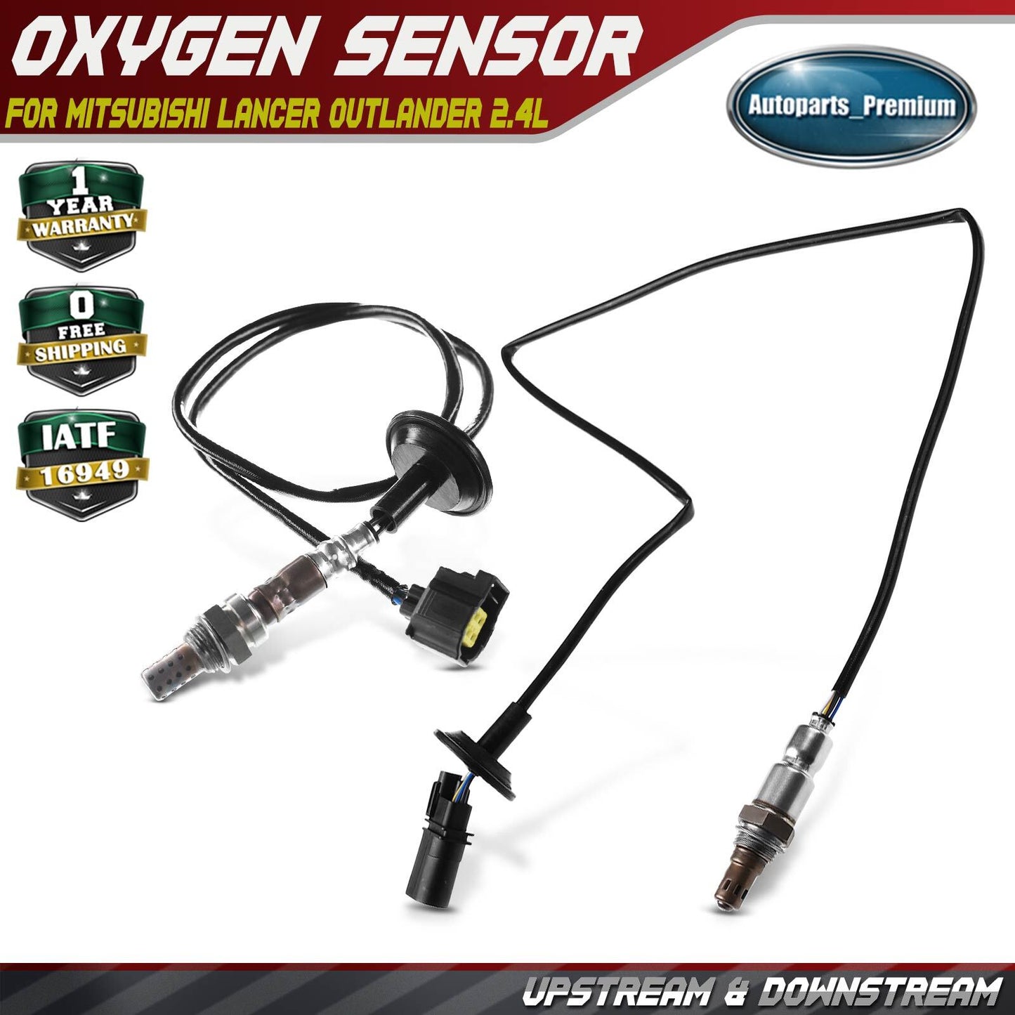 2x Upstream & Downstream O2 Oxygen Sensors for Mitsubishi Lancer Outlander 2.4L