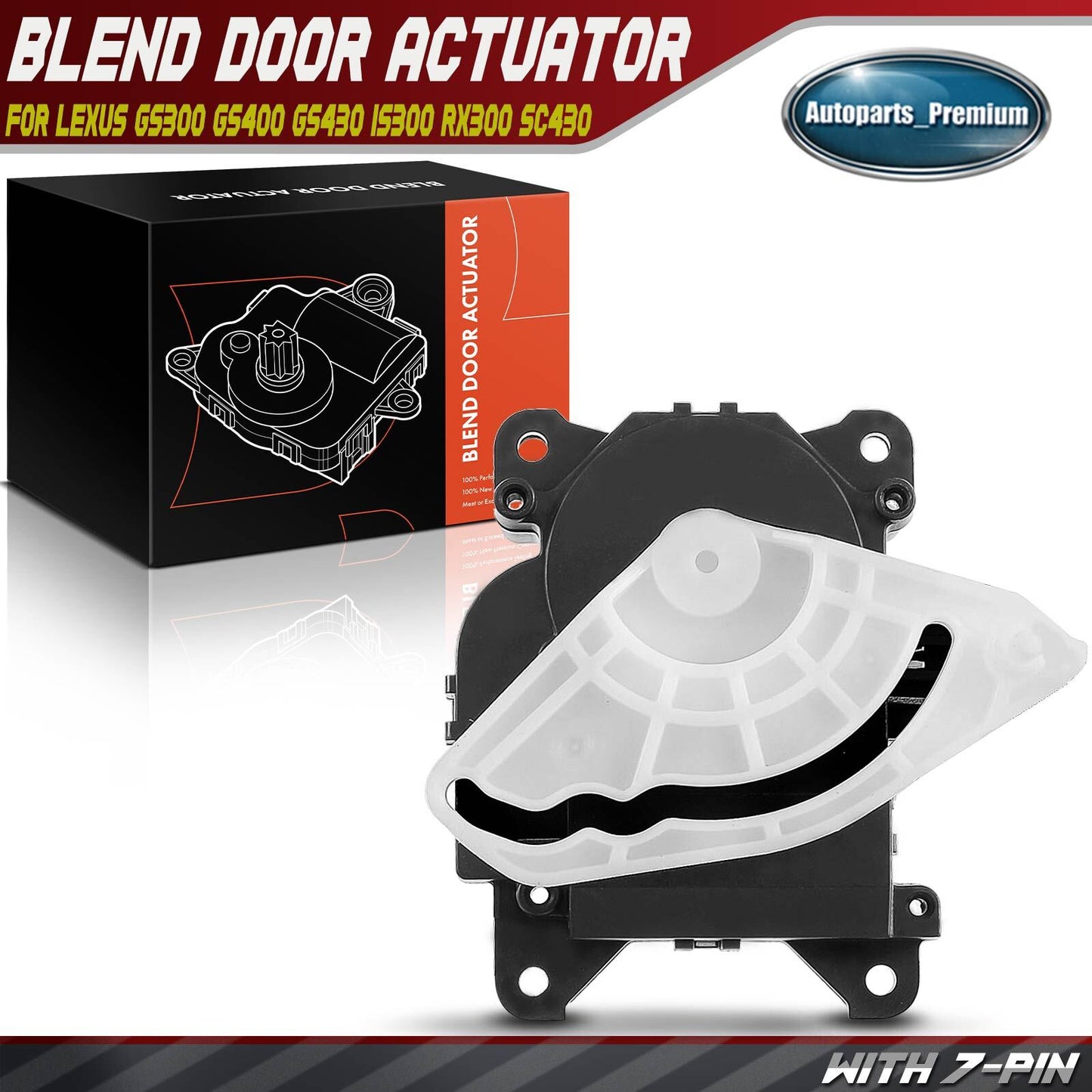 Mode Heater Blend Door Actuator for Lexus GS300 1997-2005 GS430 IS300 RX300 Main